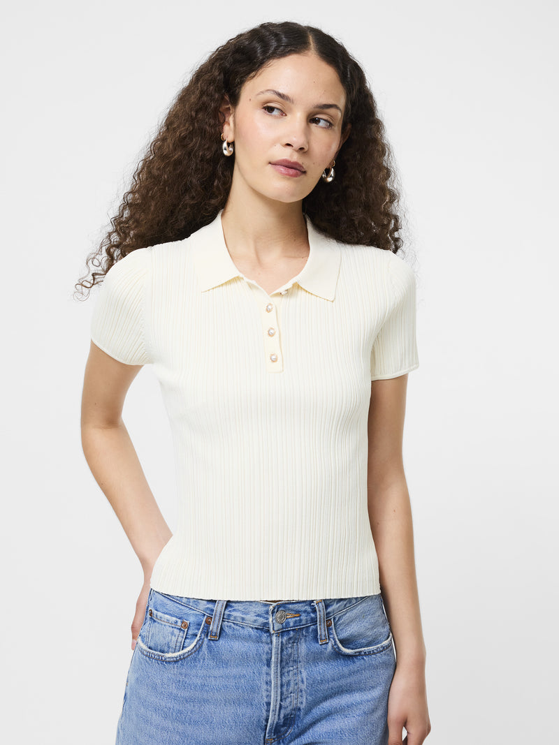 Crinkle Knit Slim Polo