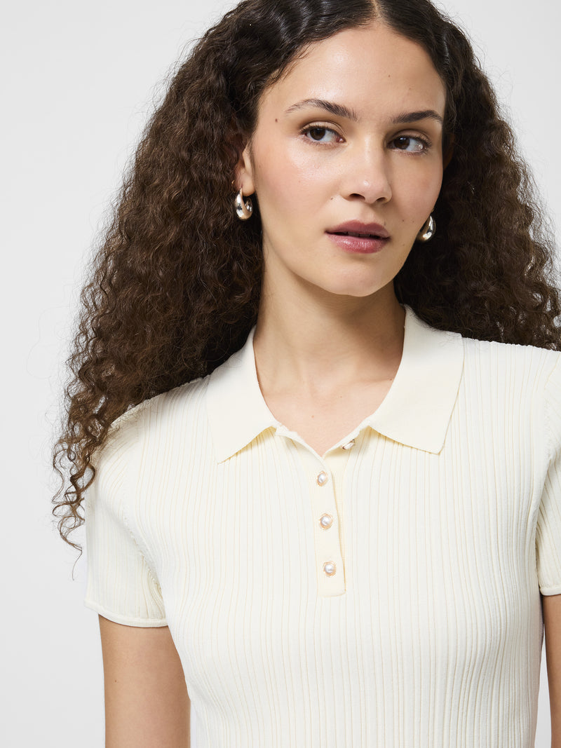 Crinkle Knit Slim Polo