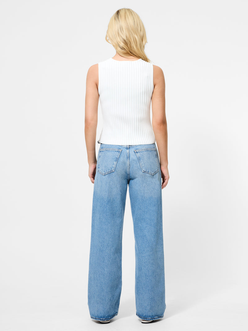 Ottoman Textured Square Neck Top