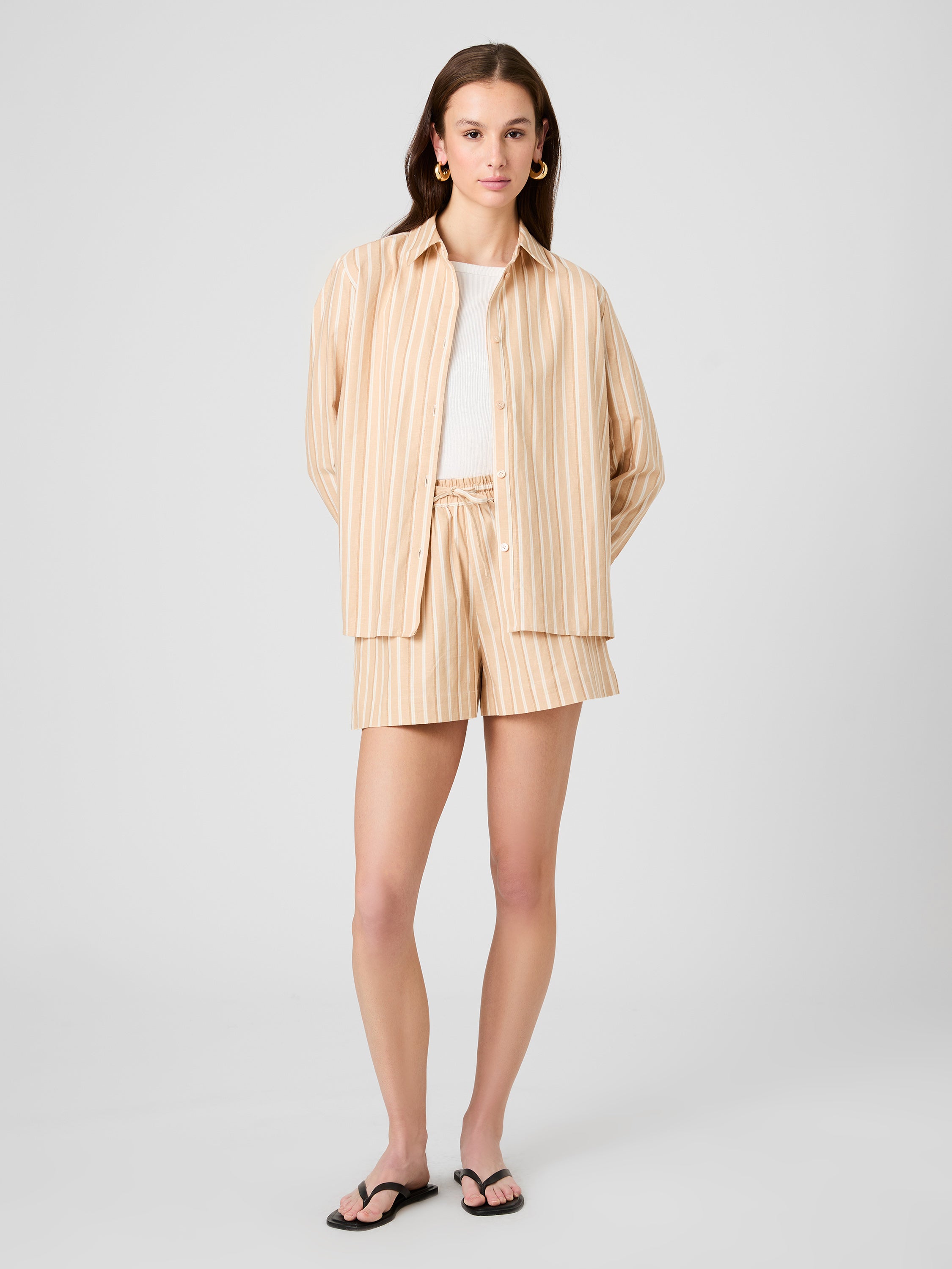 ASPEN LINEN SANDLOT STRIPE SHORTS VIEW 5 ASPEN LINEN SANDLOT STRIPE SHORTS VIEW 5