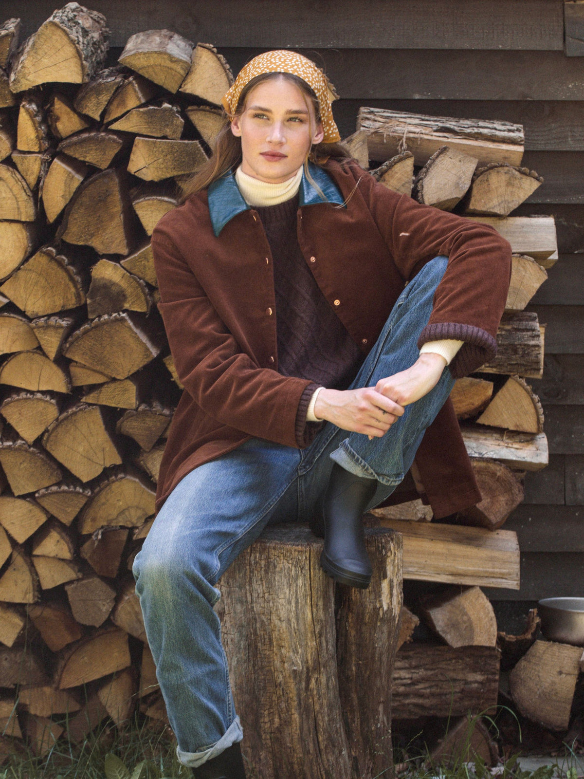 CASEY CORDUROY CONTRAST COLLAR JACKET VIEW 4 CASEY CORDUROY CONTRAST COLLAR JACKET VIEW 4