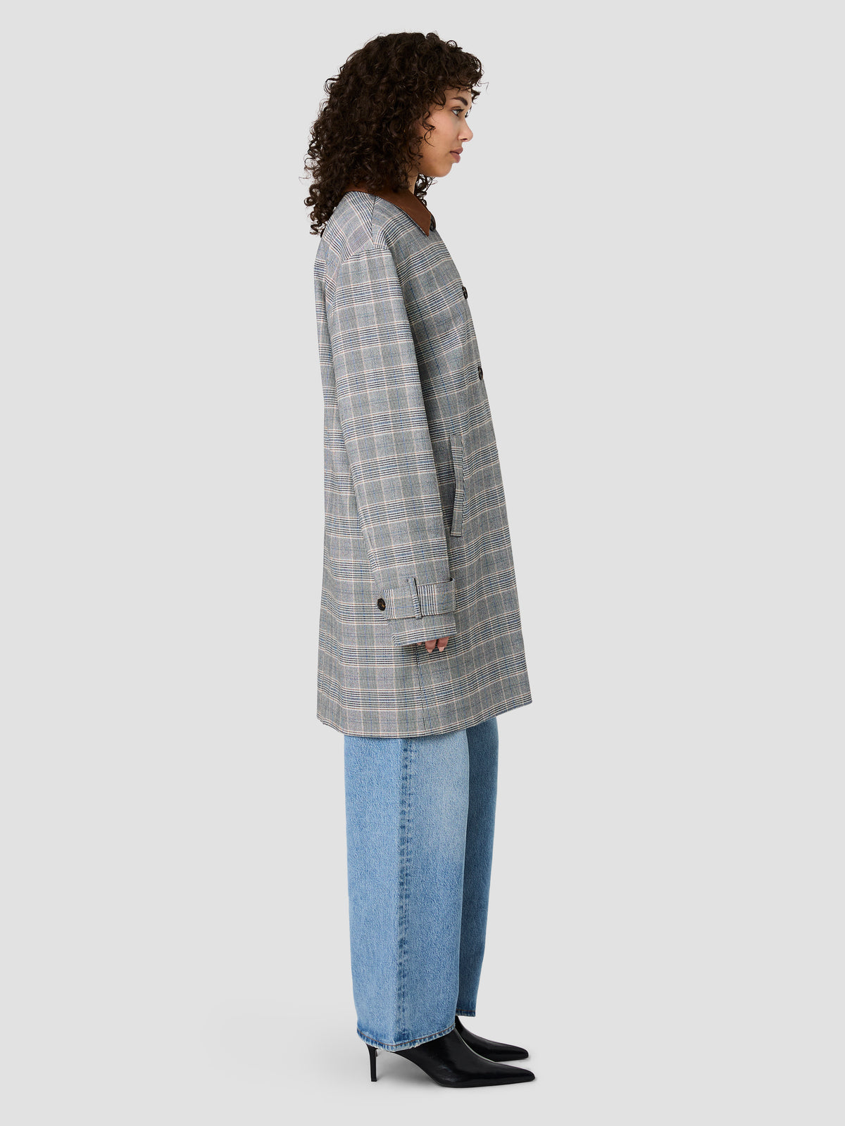 MATTEO PLAID SUEDE COLLAR COAT VIEW 6 | The Essentials Edit MATTEO PLAID SUEDE COLLAR COAT VIEW 6 | The Essentials Edit