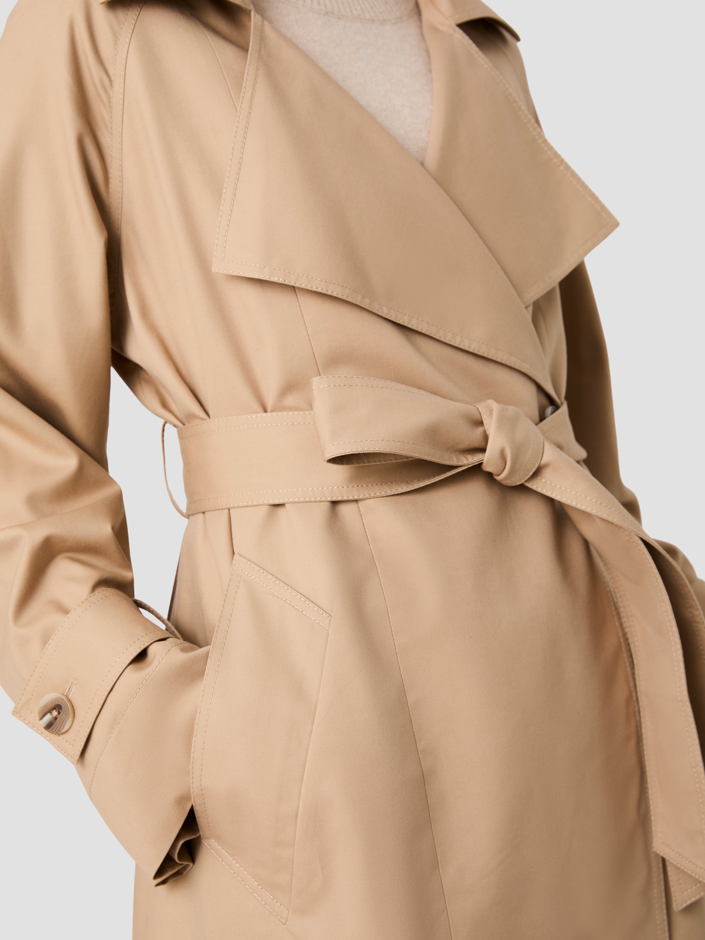 RELAXED TRENCH TWILL RAGLAN TRENCH COAT VIEW 3 | New Arrivals RELAXED TRENCH TWILL RAGLAN TRENCH COAT VIEW 3 | New Arrivals