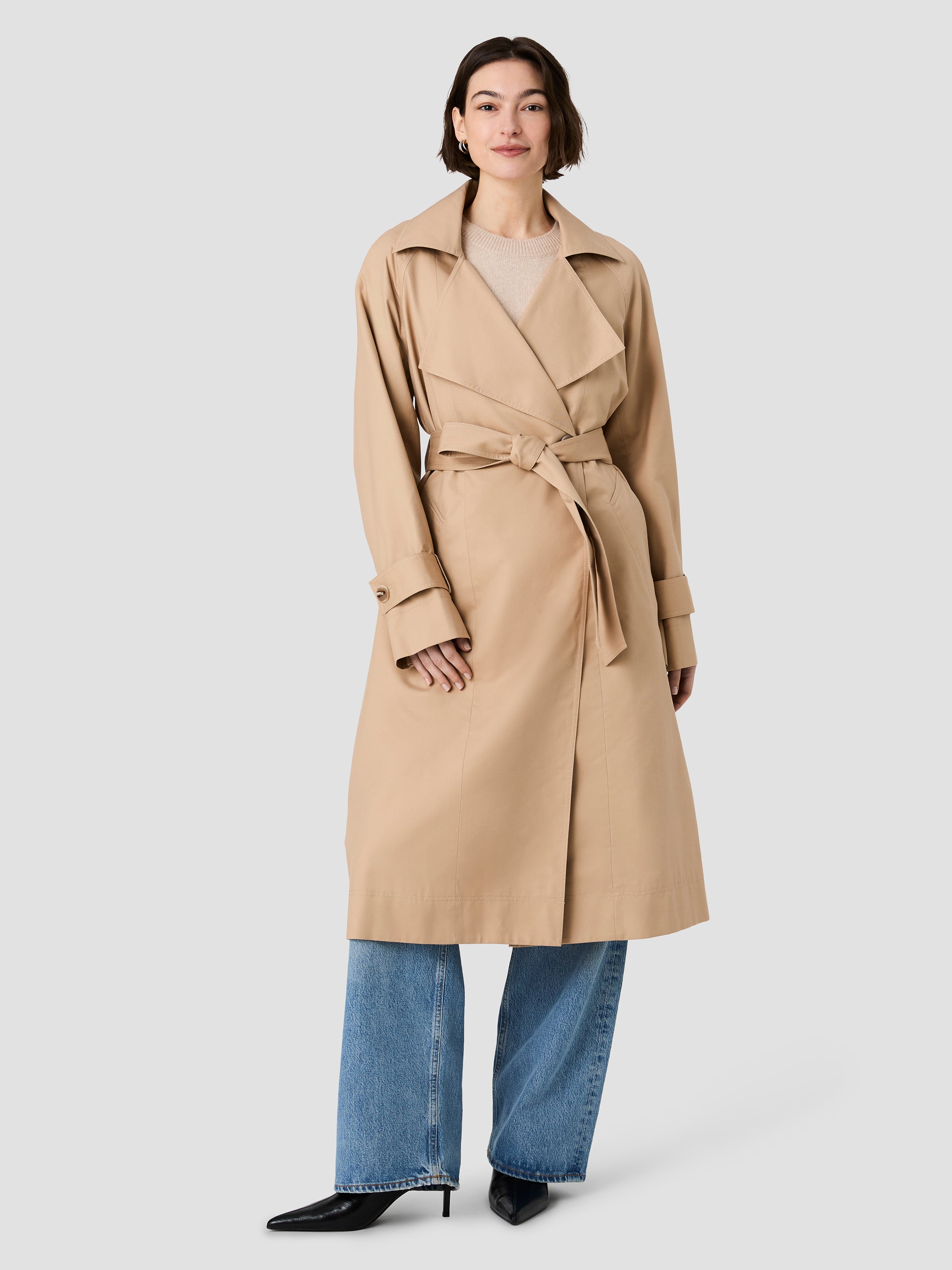 RELAXED TRENCH TWILL RAGLAN TRENCH COAT VIEW 5 | New Arrivals RELAXED TRENCH TWILL RAGLAN TRENCH COAT VIEW 5 | New Arrivals