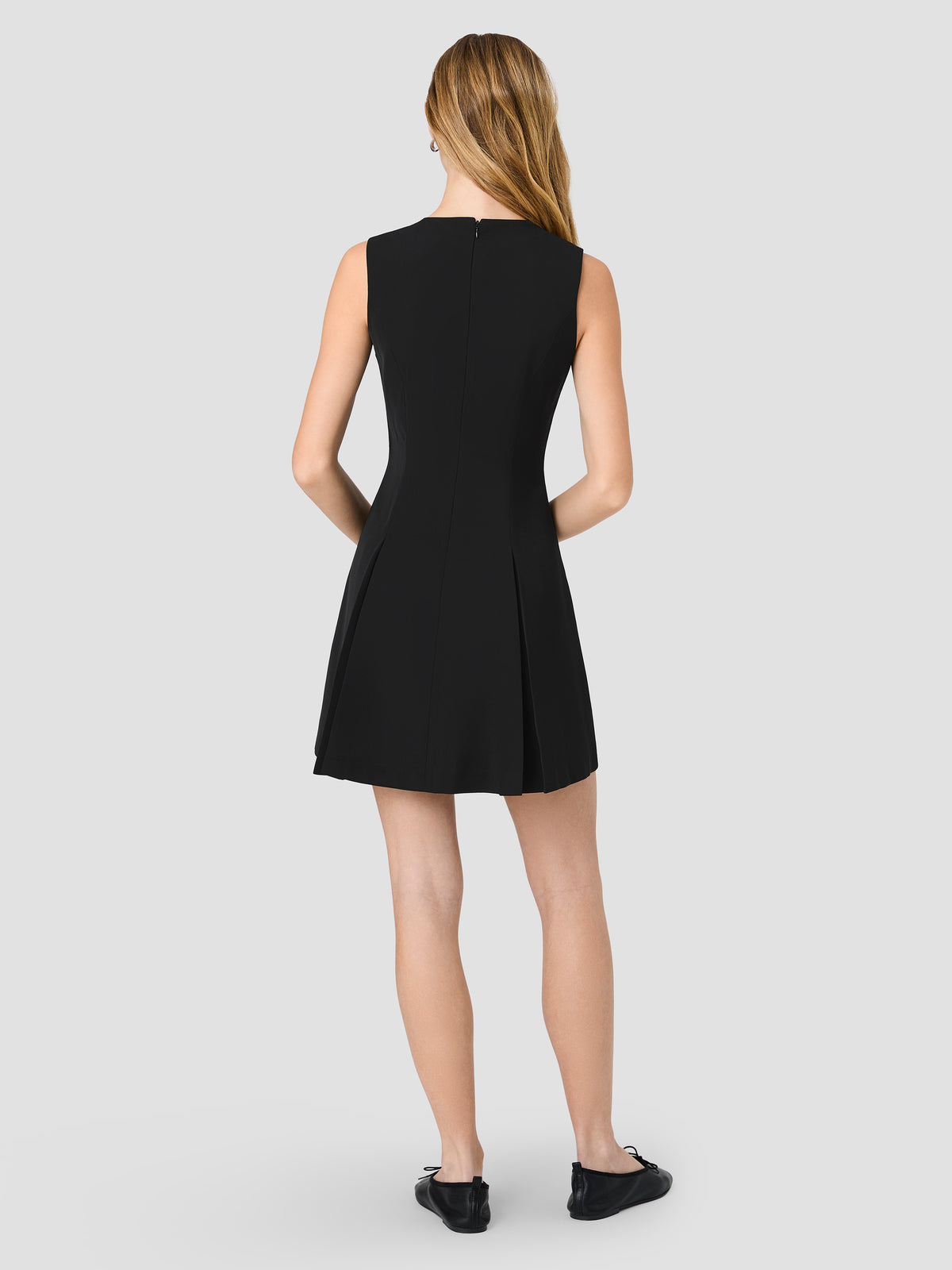 HARRY SUITING SLEEVELESS INVERTED PLEAT DRESS VIEW 4 | Best Sellers HARRY SUITING SLEEVELESS INVERTED PLEAT DRESS VIEW 4 | Best Sellers
