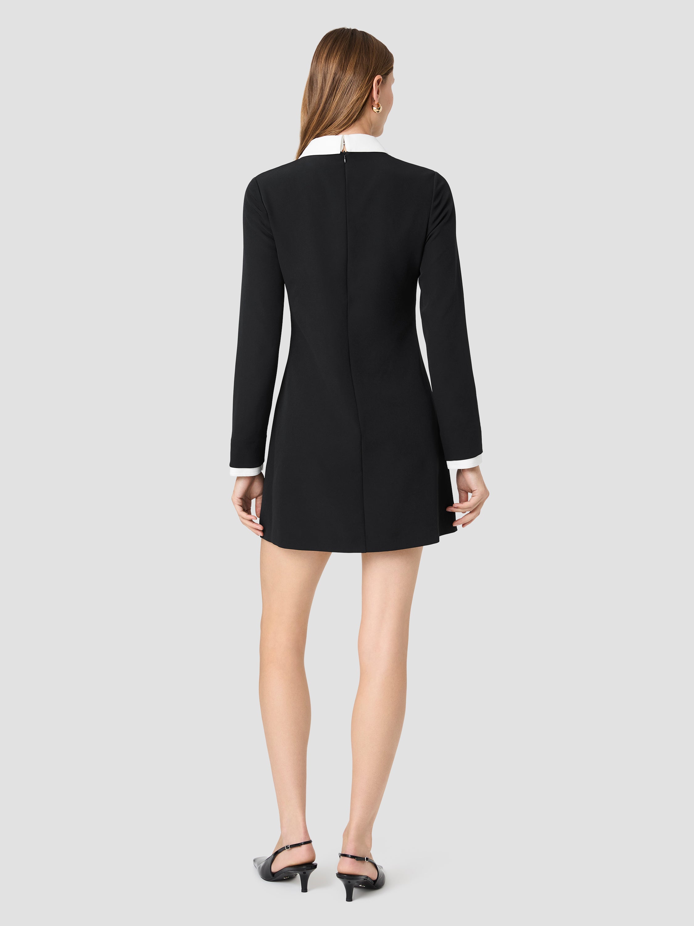 ECHO CREPE LONG SLEEVE MINI DRESS VIEW 4 | New Arrivals ECHO CREPE LONG SLEEVE MINI DRESS VIEW 4 | New Arrivals