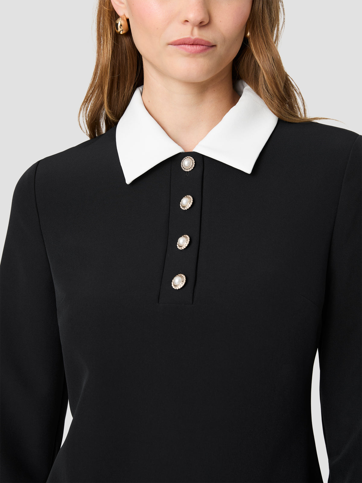 ECHO CREPE LONG SLEEVE MINI DRESS VIEW 3 | New Arrivals ECHO CREPE LONG SLEEVE MINI DRESS VIEW 3 | New Arrivals