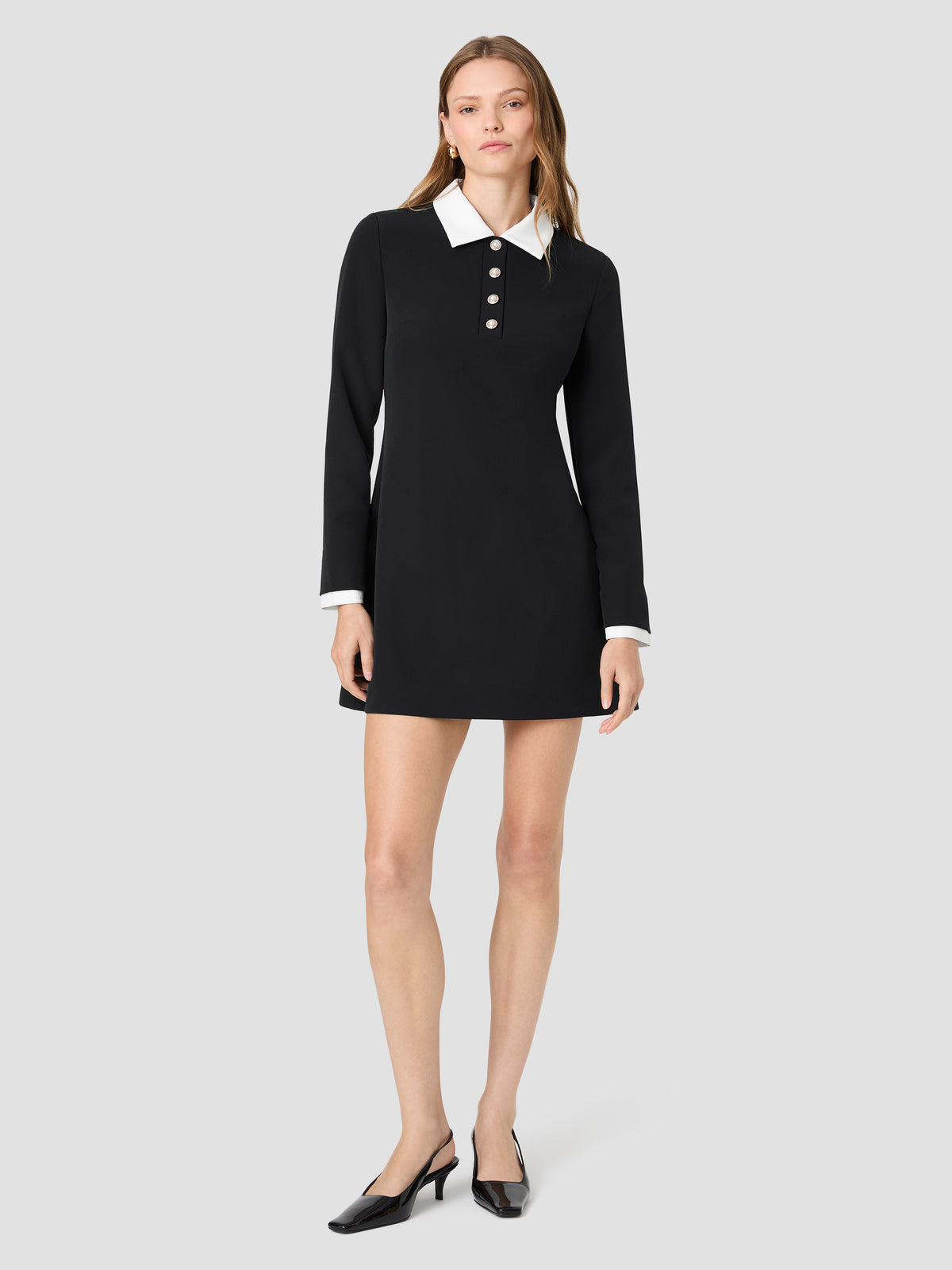ECHO CREPE LONG SLEEVE MINI DRESS VIEW 6 | New Arrivals ECHO CREPE LONG SLEEVE MINI DRESS VIEW 6 | New Arrivals