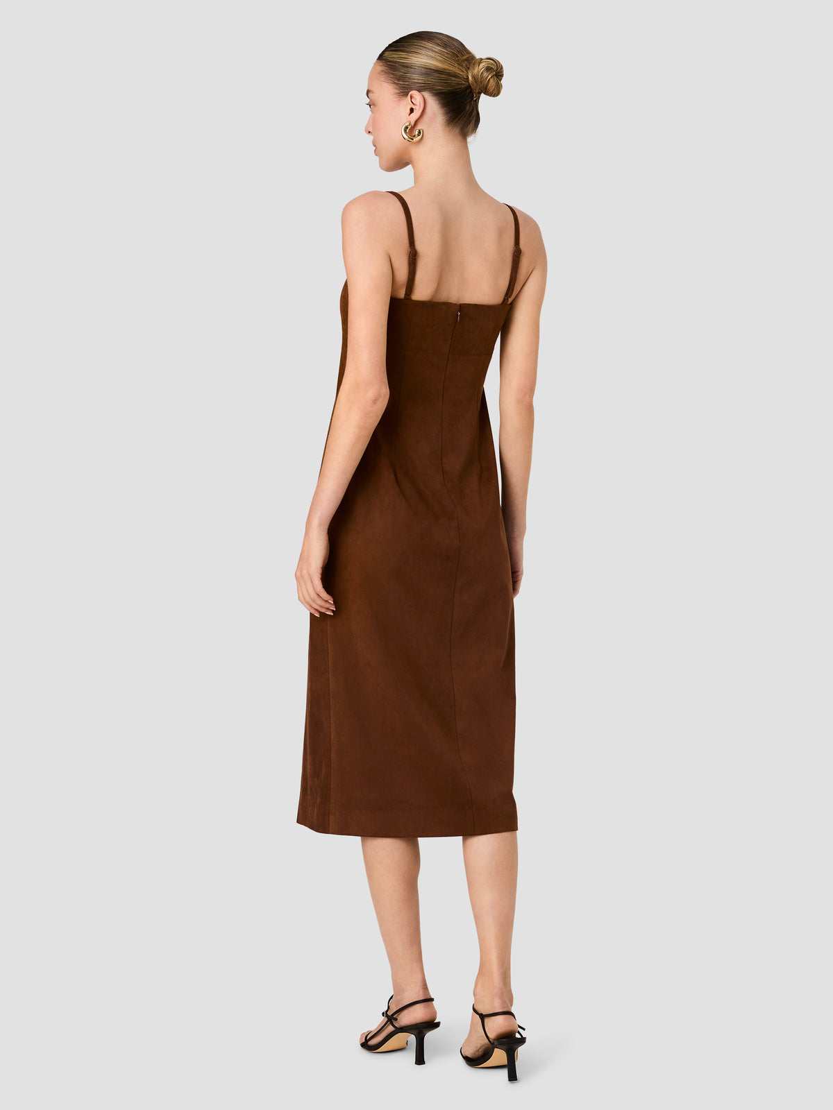SONJA SUEDE SLIT MIDI DRESS VIEW 6 SONJA SUEDE SLIT MIDI DRESS VIEW 6