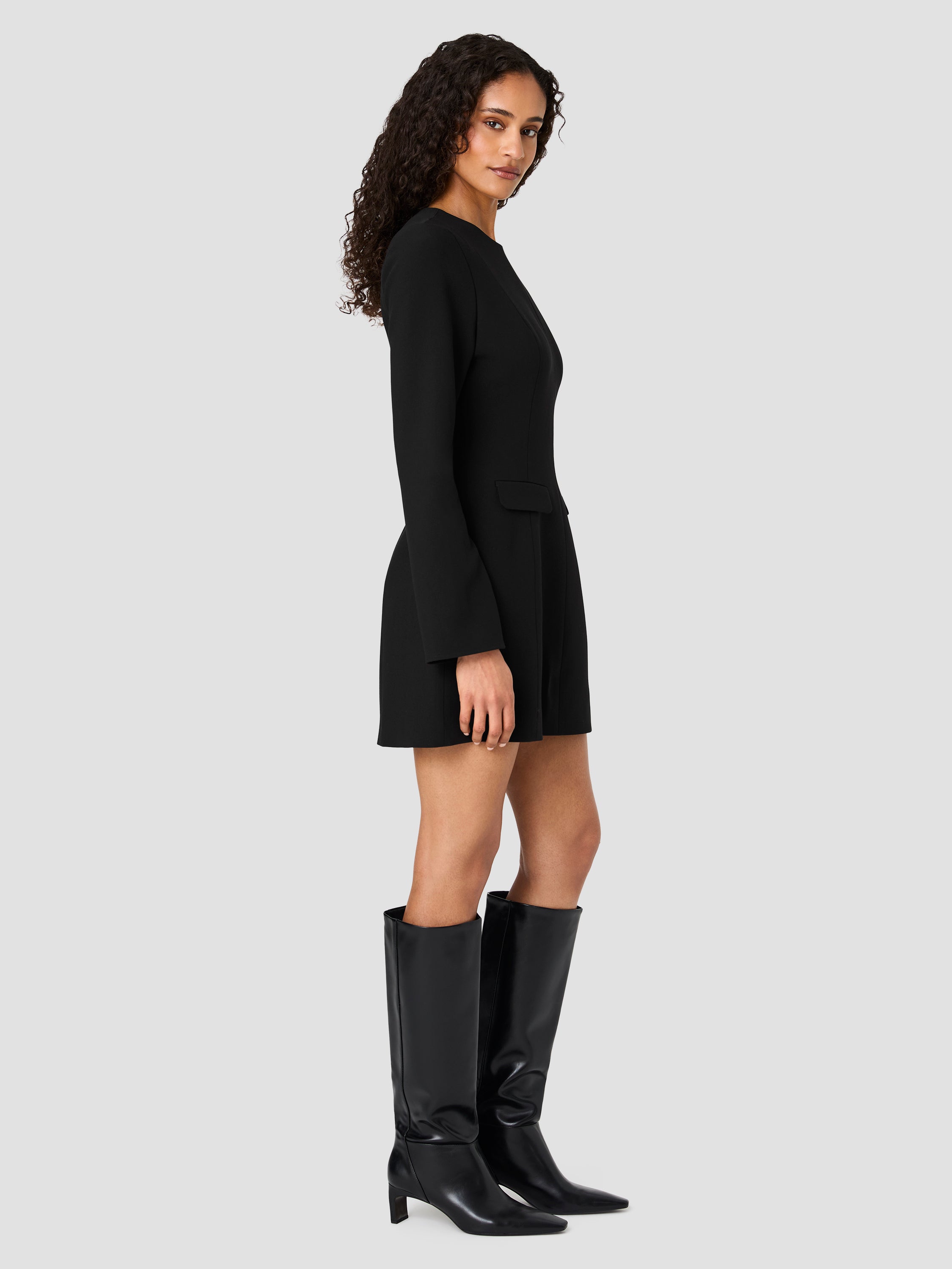 AZRA TWILL 2 POCKET LONG SLEEVE MINI DRESS VIEW 7 | Best Sellers AZRA TWILL 2 POCKET LONG SLEEVE MINI DRESS VIEW 7 | Best Sellers