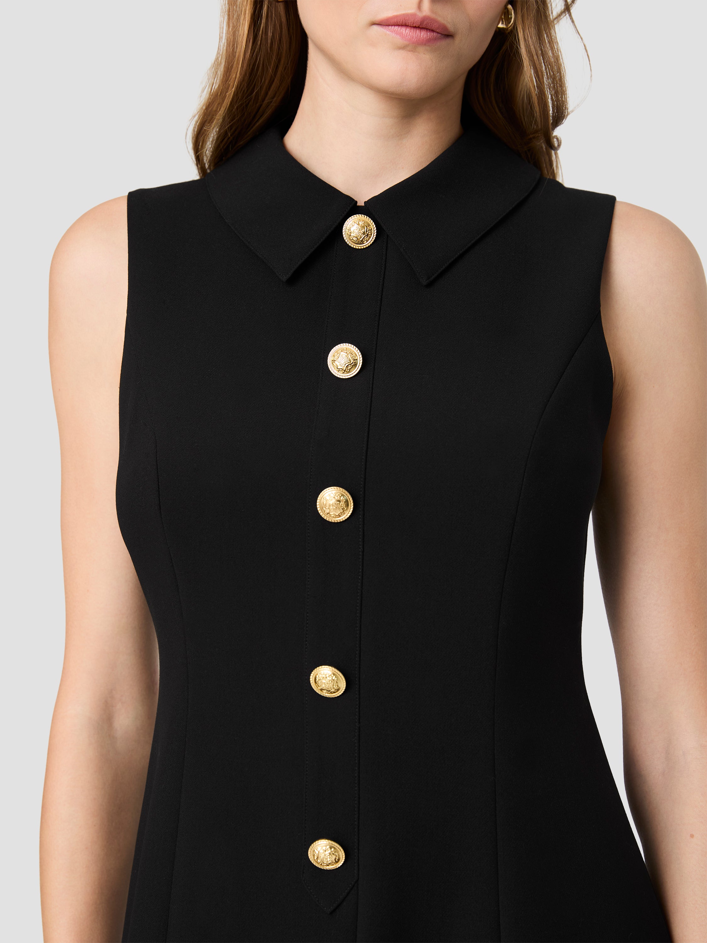 AZRA SLEEVELESS COLLAR MINI DRESS VIEW 3 | Best Sellers AZRA SLEEVELESS COLLAR MINI DRESS VIEW 3 | Best Sellers