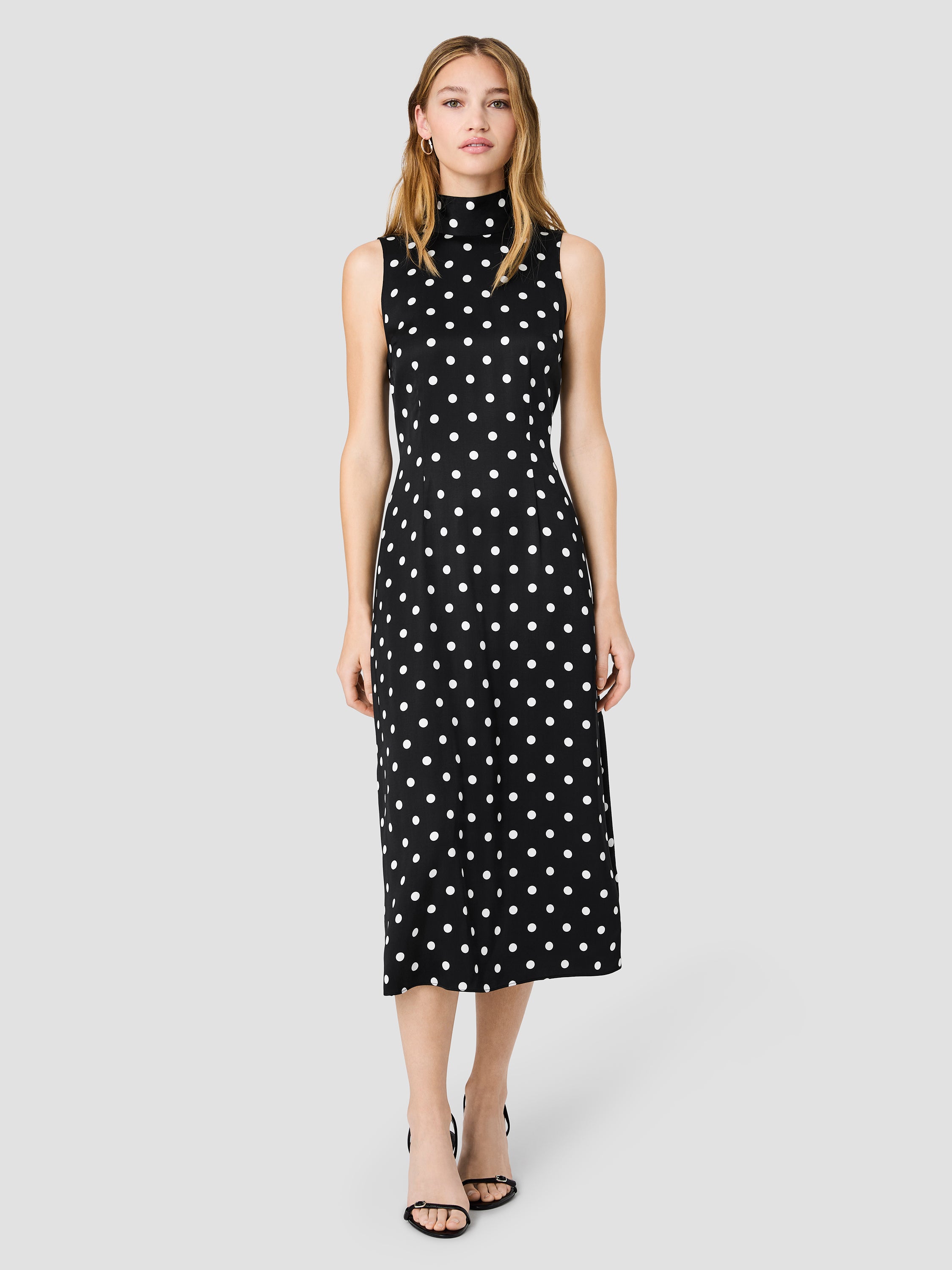 ENNIS SATIN BOW NECK POLKA DOT MIDI DRESS VIEW 5 | New Arrivals ENNIS SATIN BOW NECK POLKA DOT MIDI DRESS VIEW 5 | New Arrivals