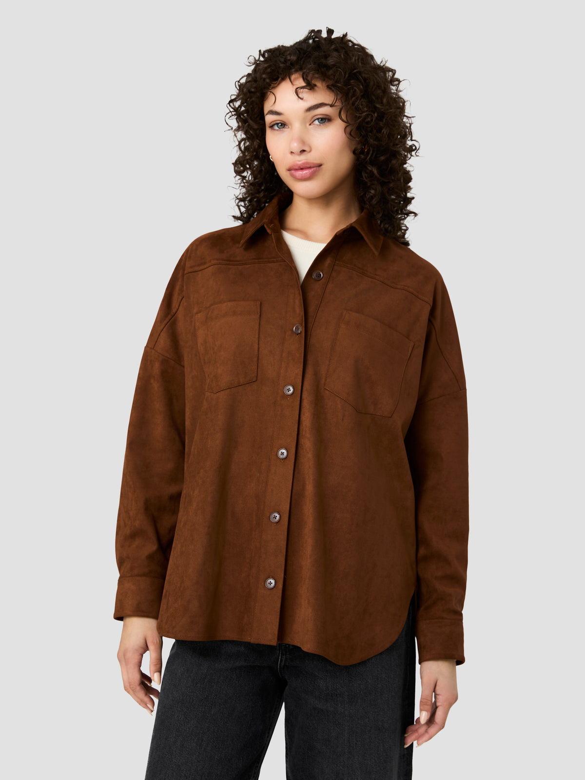 SONJA SUEDE BUTTON DOWN TOP VIEW 2 | New Arrivals SONJA SUEDE BUTTON DOWN TOP VIEW 2 | New Arrivals