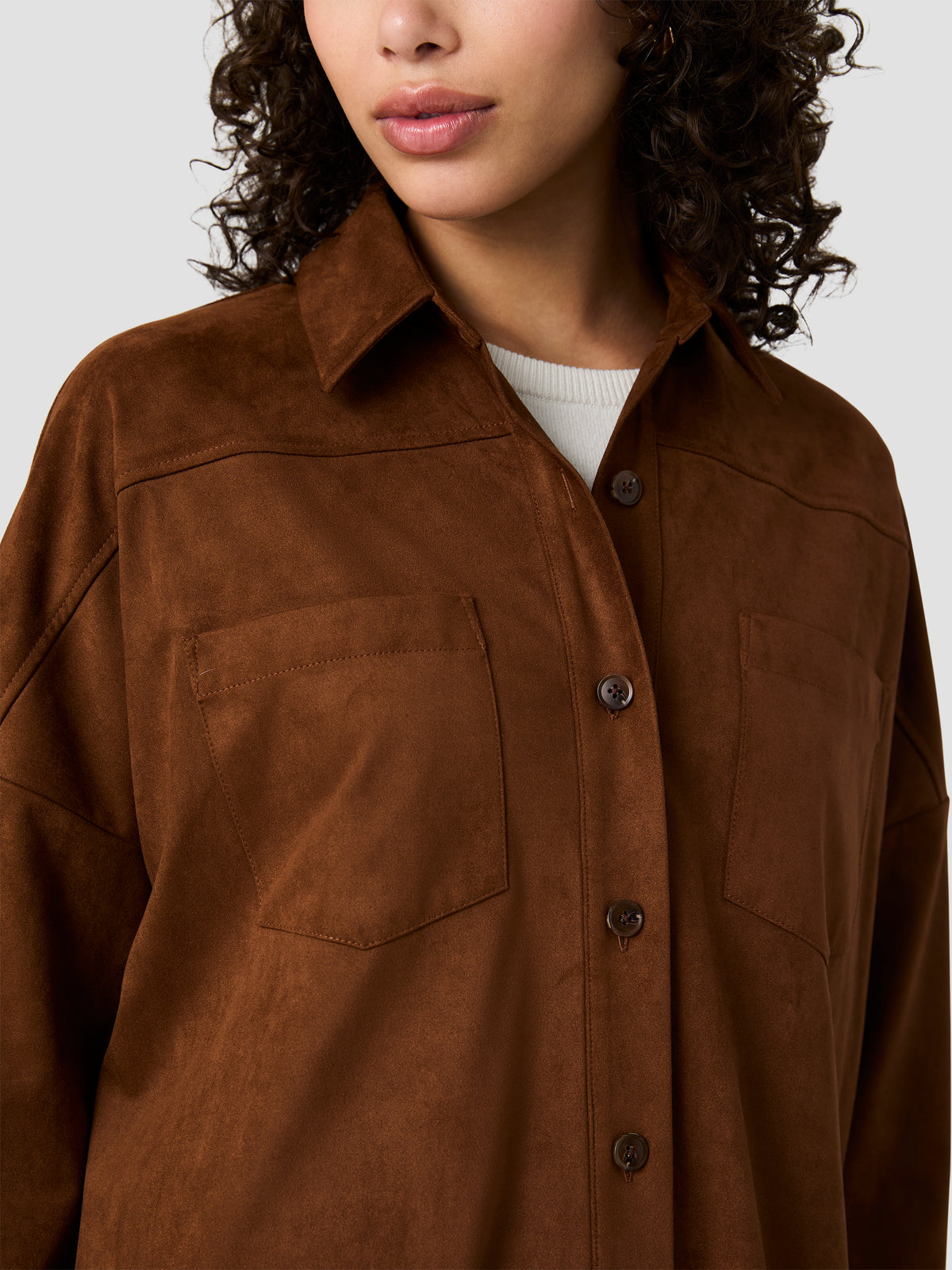 SONJA SUEDE BUTTON DOWN TOP VIEW 3 | New Arrivals SONJA SUEDE BUTTON DOWN TOP VIEW 3 | New Arrivals
