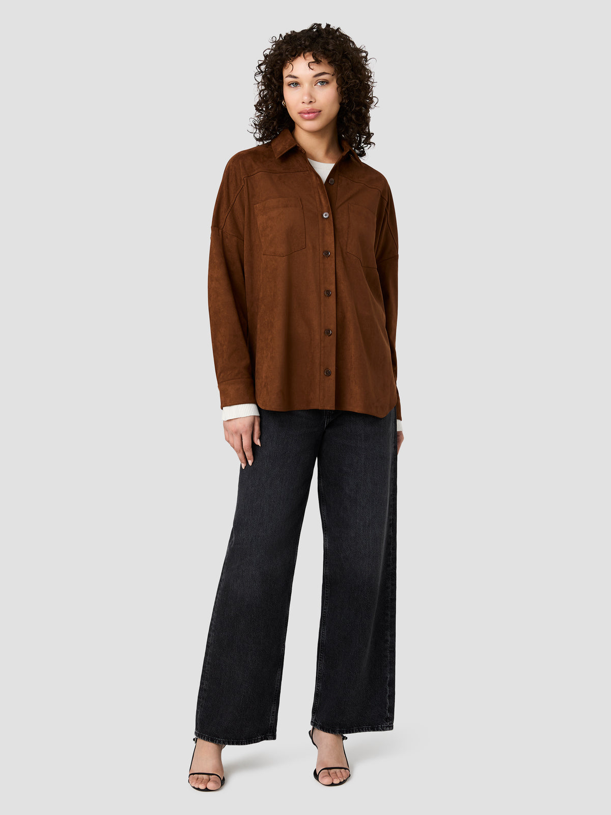 SONJA SUEDE BUTTON DOWN TOP VIEW 6 | New Arrivals SONJA SUEDE BUTTON DOWN TOP VIEW 6 | New Arrivals