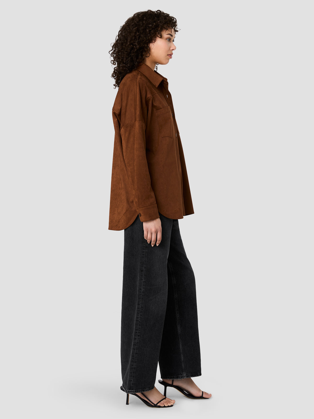 SONJA SUEDE BUTTON DOWN TOP VIEW 5 | New Arrivals SONJA SUEDE BUTTON DOWN TOP VIEW 5 | New Arrivals