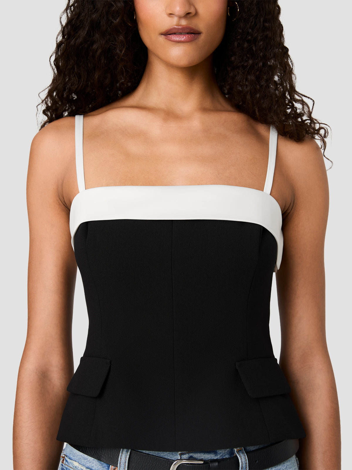 AZRA COMBO CAREY FOLDOVER STRAPPY TOP VIEW 3 AZRA COMBO CAREY FOLDOVER STRAPPY TOP VIEW 3
