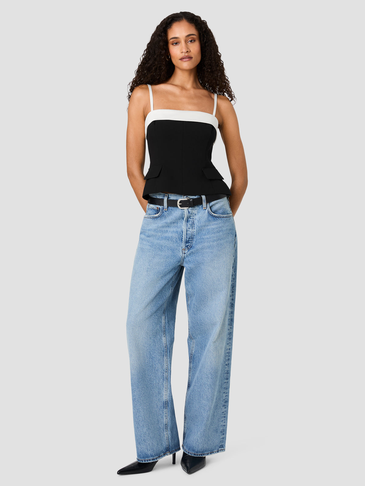 AZRA COMBO CAREY FOLDOVER STRAPPY TOP VIEW 6 AZRA COMBO CAREY FOLDOVER STRAPPY TOP VIEW 6