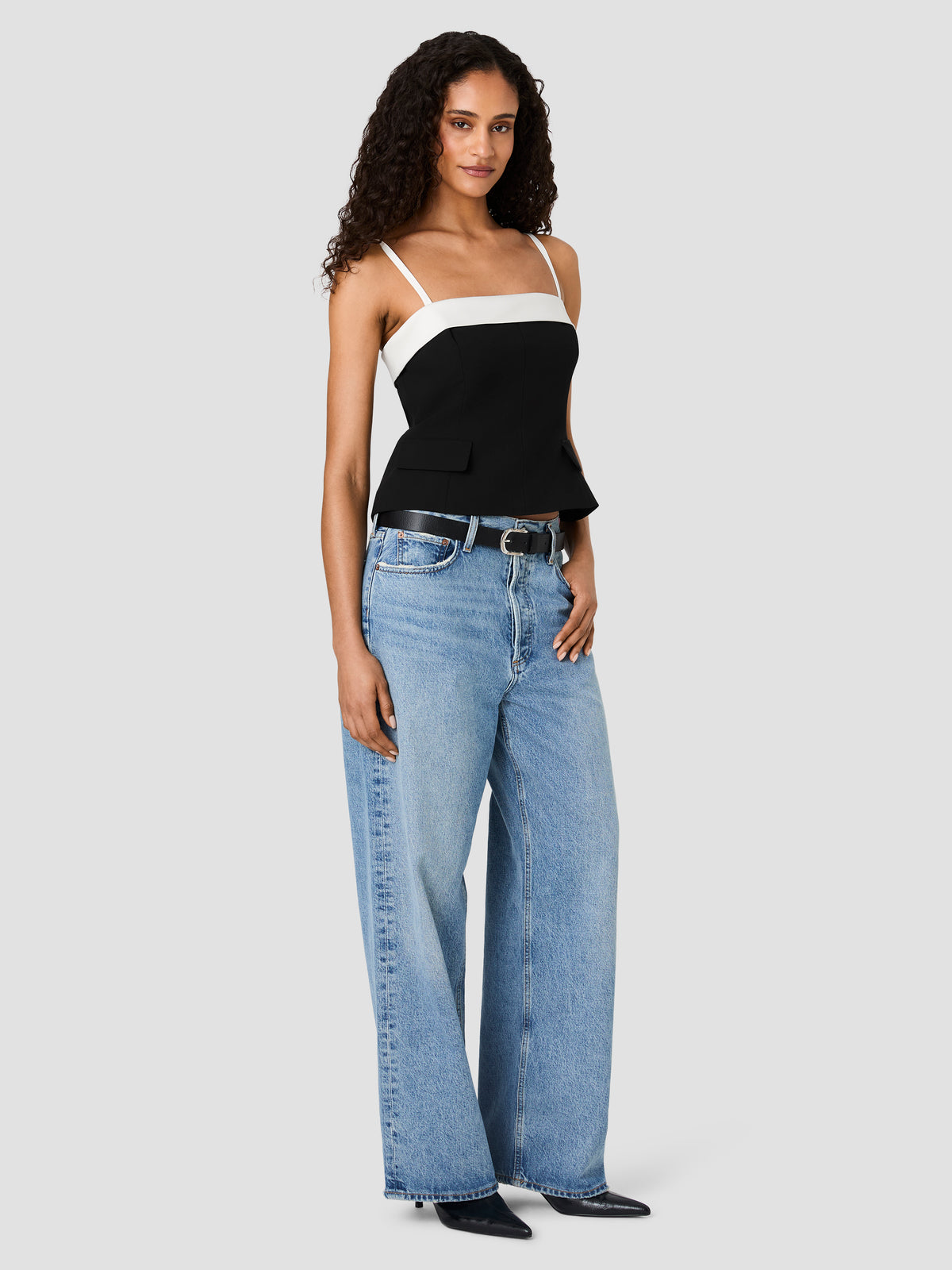 AZRA COMBO CAREY FOLDOVER STRAPPY TOP VIEW 5 AZRA COMBO CAREY FOLDOVER STRAPPY TOP VIEW 5