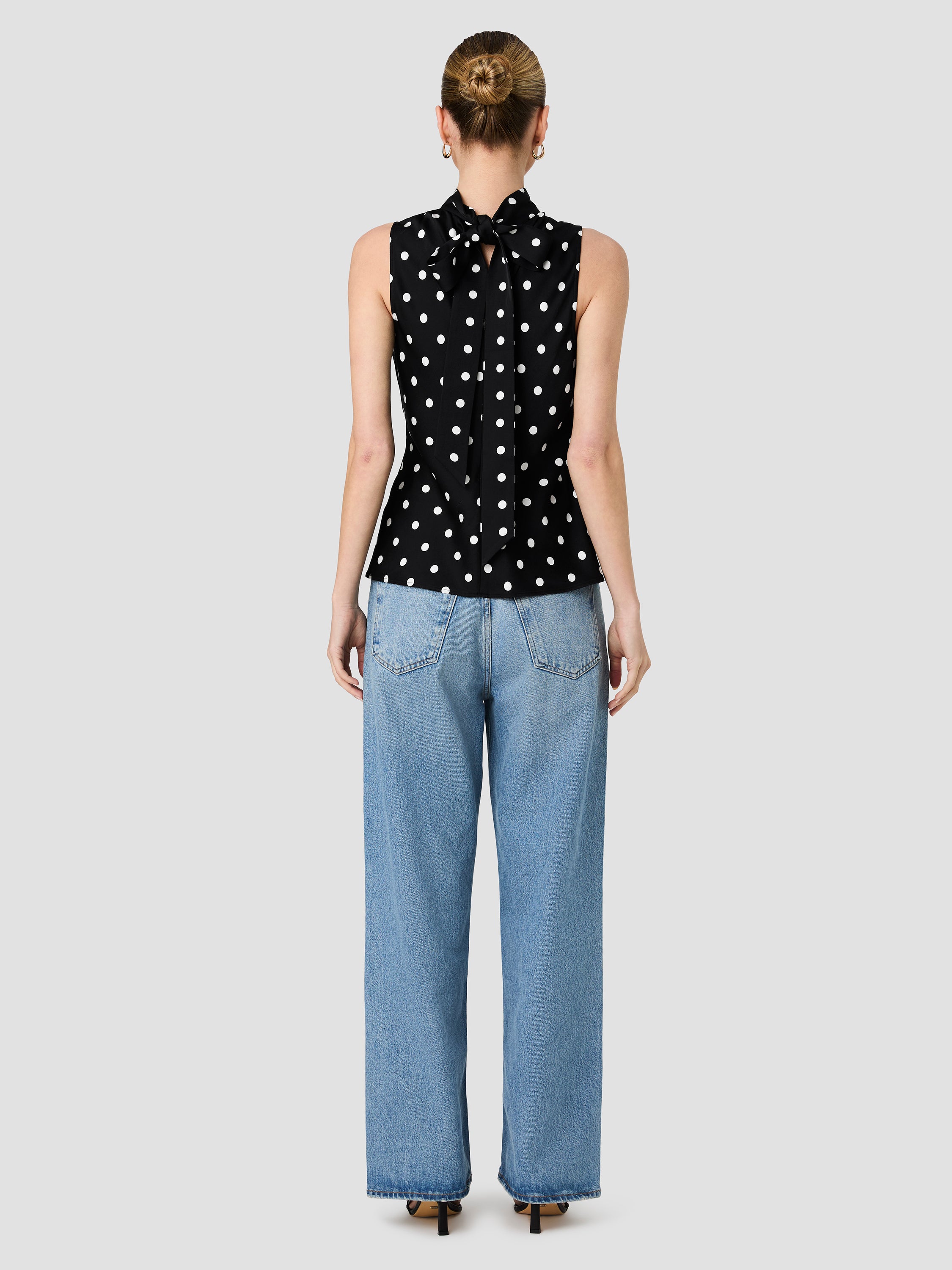 ENNIS POLKA DOT SLEEVELESS BOW TOP VIEW 5 | New Arrivals ENNIS POLKA DOT SLEEVELESS BOW TOP VIEW 5 | New Arrivals