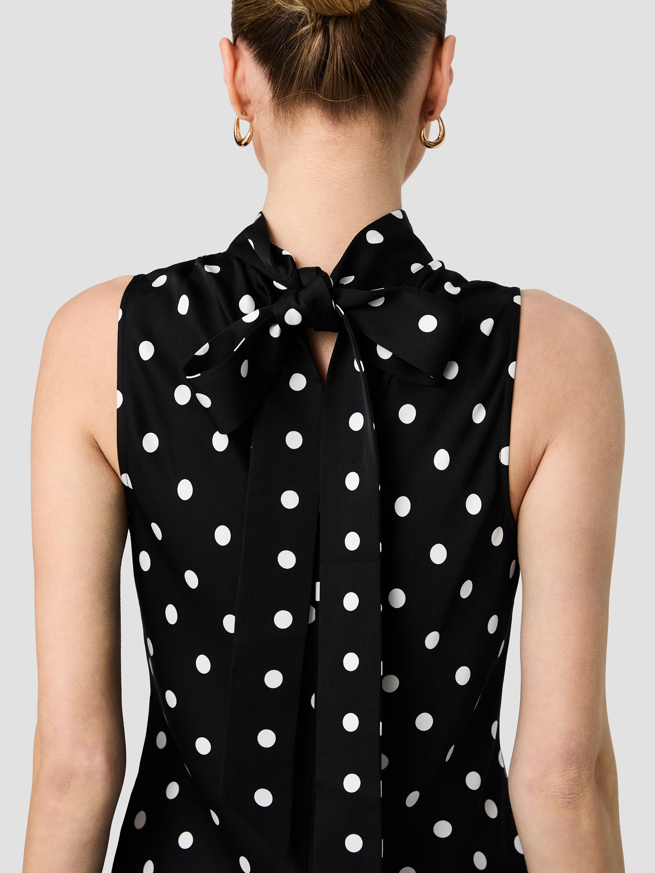ENNIS POLKA DOT SLEEVELESS BOW TOP VIEW 3 | New Arrivals ENNIS POLKA DOT SLEEVELESS BOW TOP VIEW 3 | New Arrivals