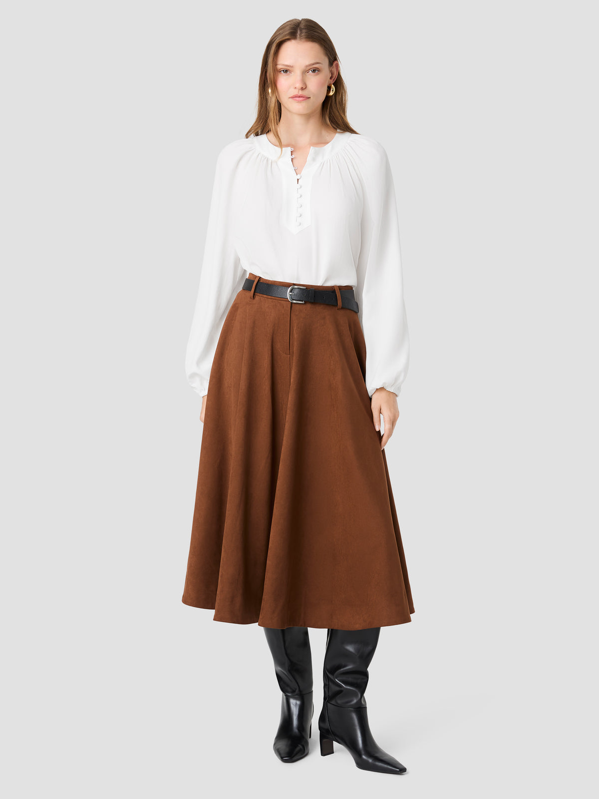SONJA SUEDE MIDI SKIRT VIEW 6 | New Arrivals SONJA SUEDE MIDI SKIRT VIEW 6 | New Arrivals