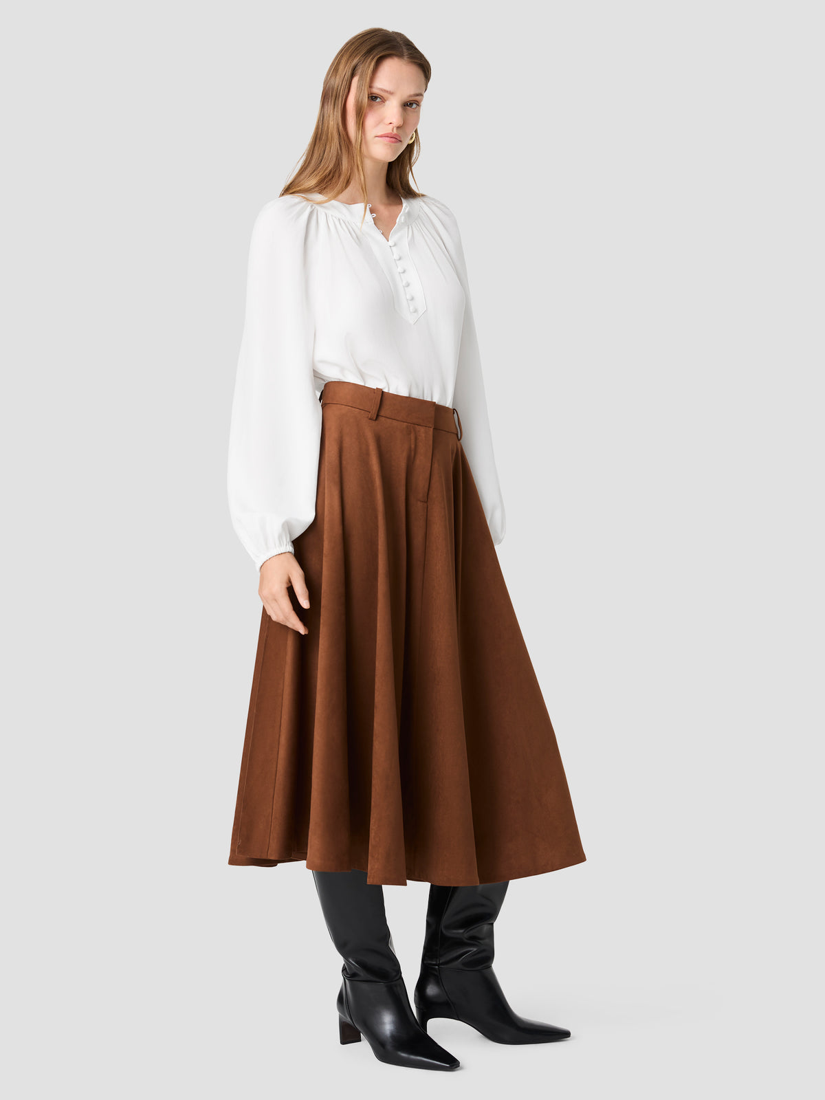SONJA SUEDE MIDI SKIRT VIEW 5 | New Arrivals SONJA SUEDE MIDI SKIRT VIEW 5 | New Arrivals