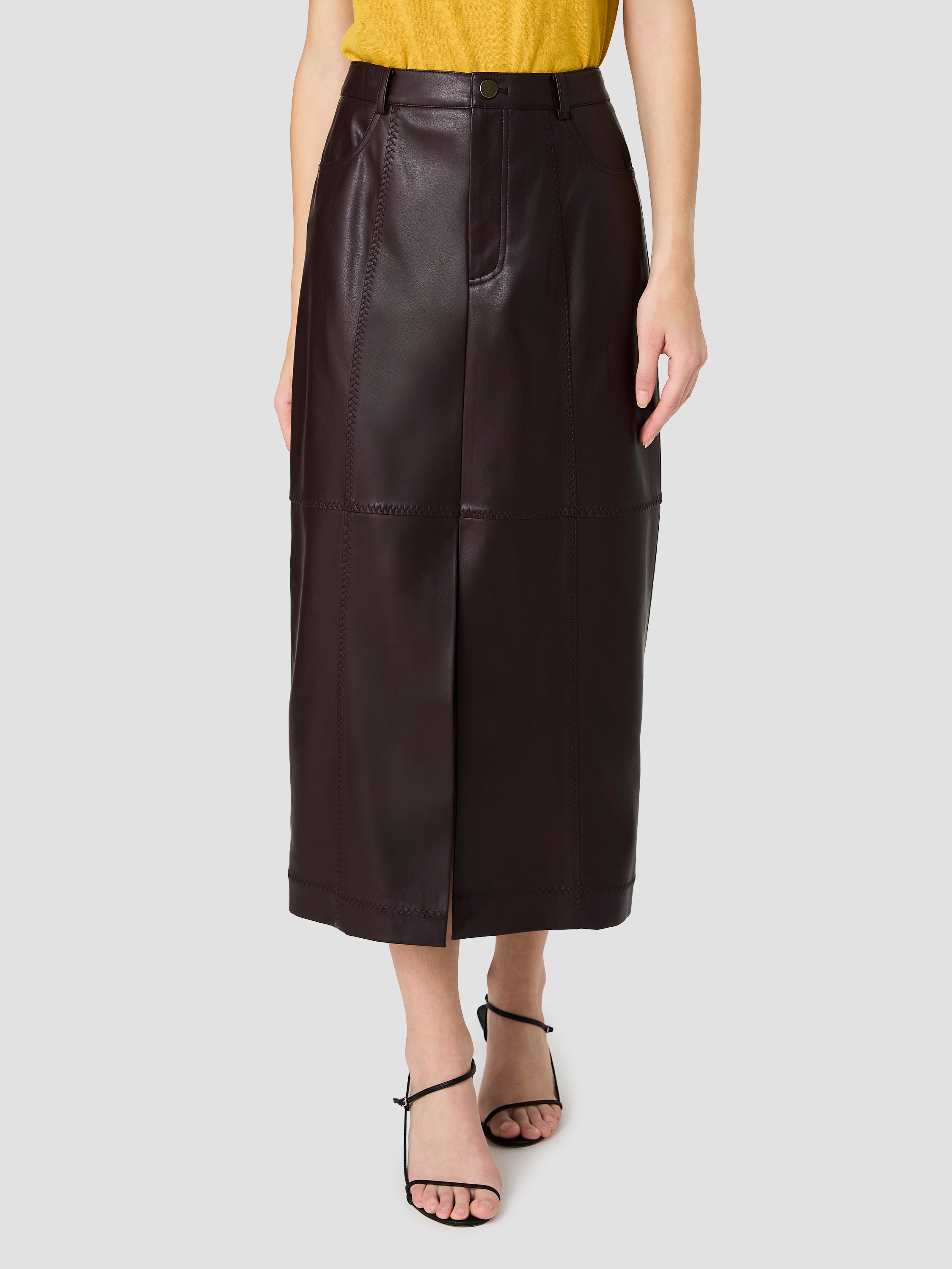MADELINE FAUX LEATHER MIDI SKIRT View 2 | Skirts & Shorts MADELINE FAUX LEATHER MIDI SKIRT View 2 | Skirts & Shorts