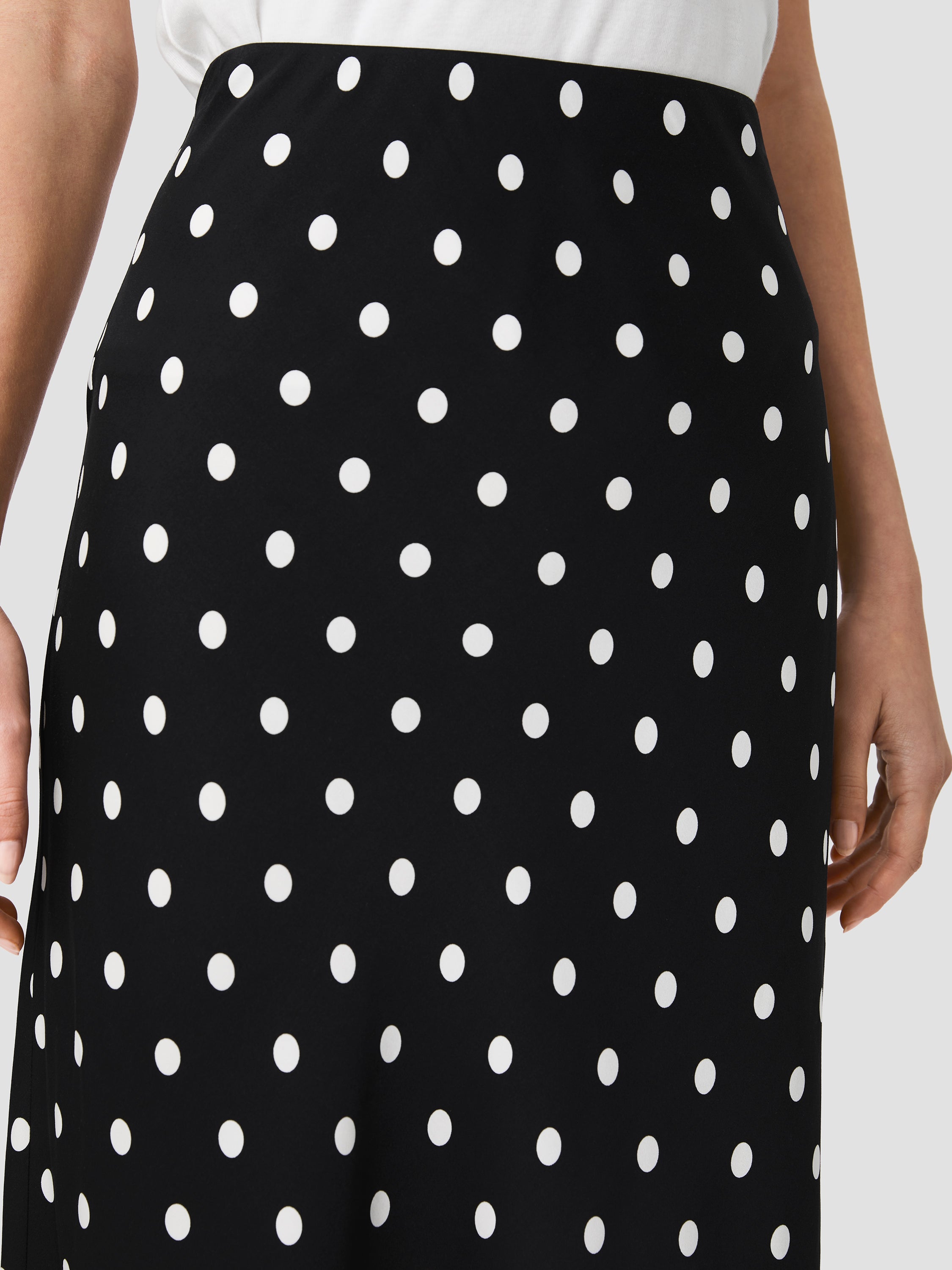 ENNIS SATIN POLKA DOT MIDI SKIRT VIEW 5 | Best Sellers ENNIS SATIN POLKA DOT MIDI SKIRT VIEW 5 | Best Sellers