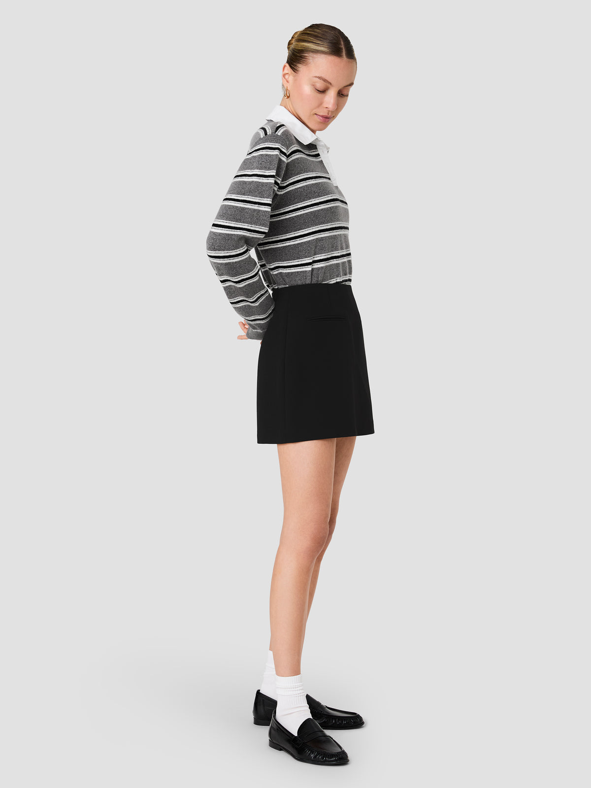 AZRA TWILL WELT POCKET MINI SKIRT VIEW 4 AZRA TWILL WELT POCKET MINI SKIRT VIEW 4