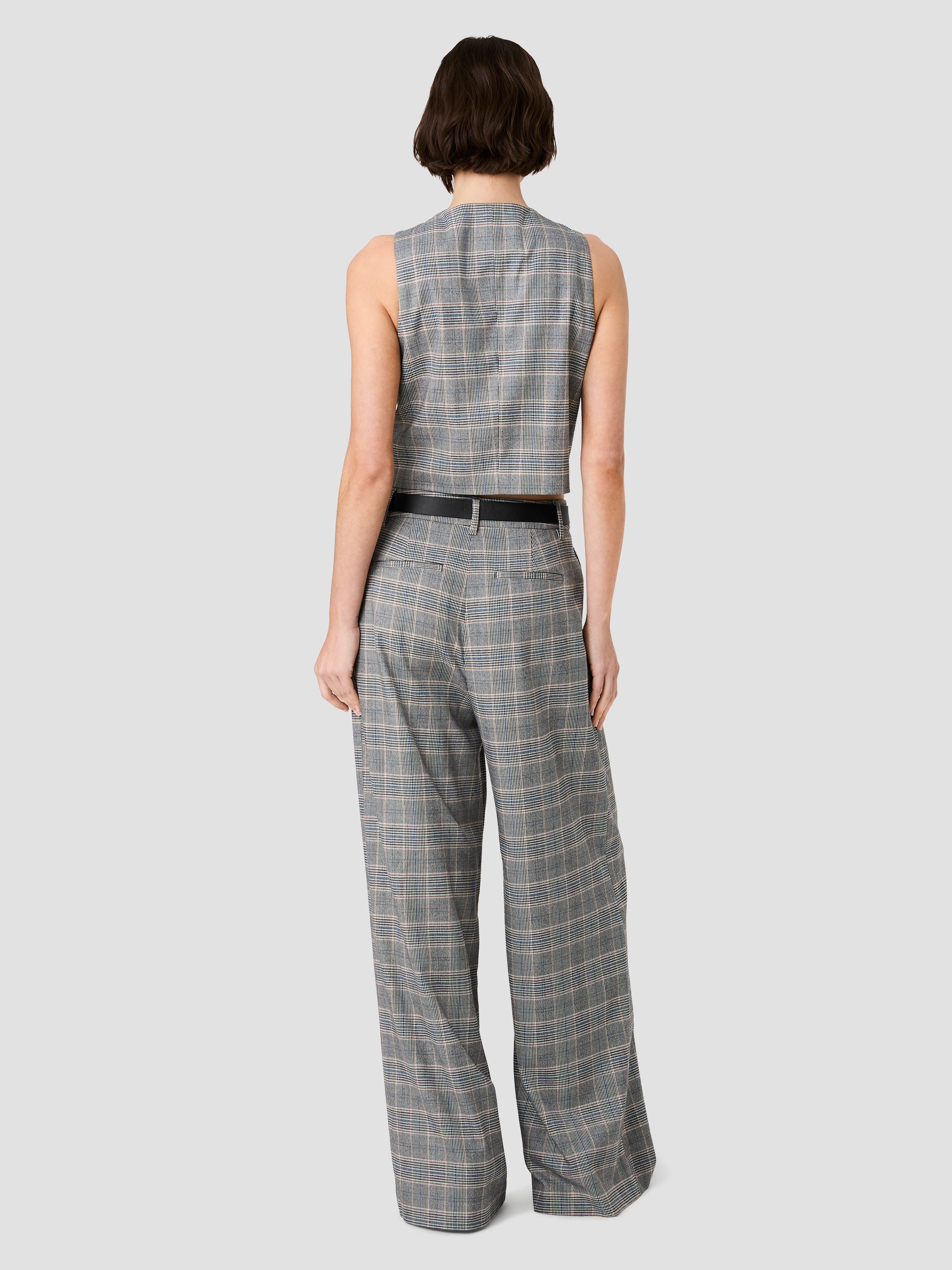 MATTEO PLAID WIDE LEG TROUSERS VIEW 4 | New Arrivals MATTEO PLAID WIDE LEG TROUSERS VIEW 4 | New Arrivals
