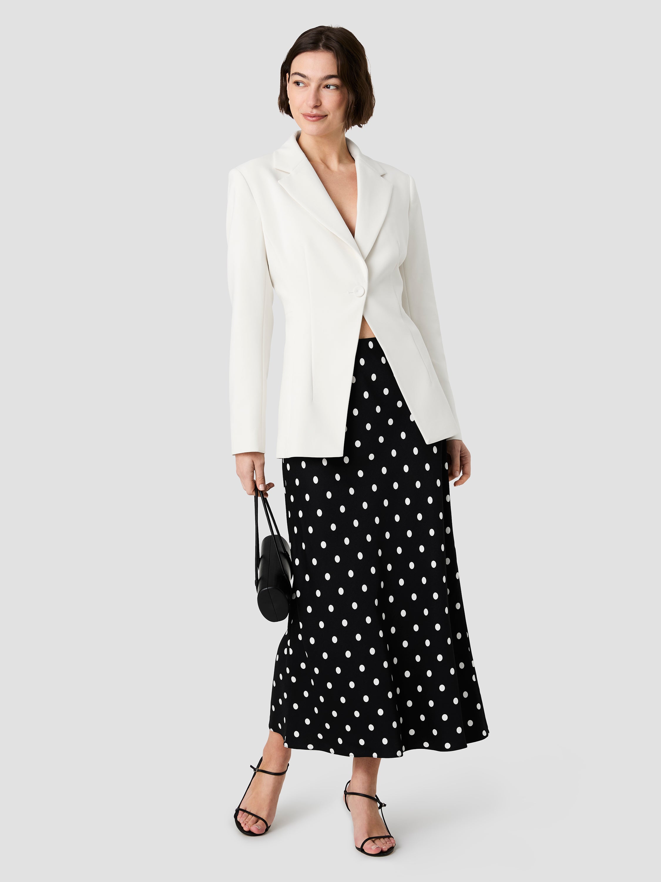 AZRA TWILL CINCHED BLAZER VIEW 4 AZRA TWILL CINCHED BLAZER VIEW 4