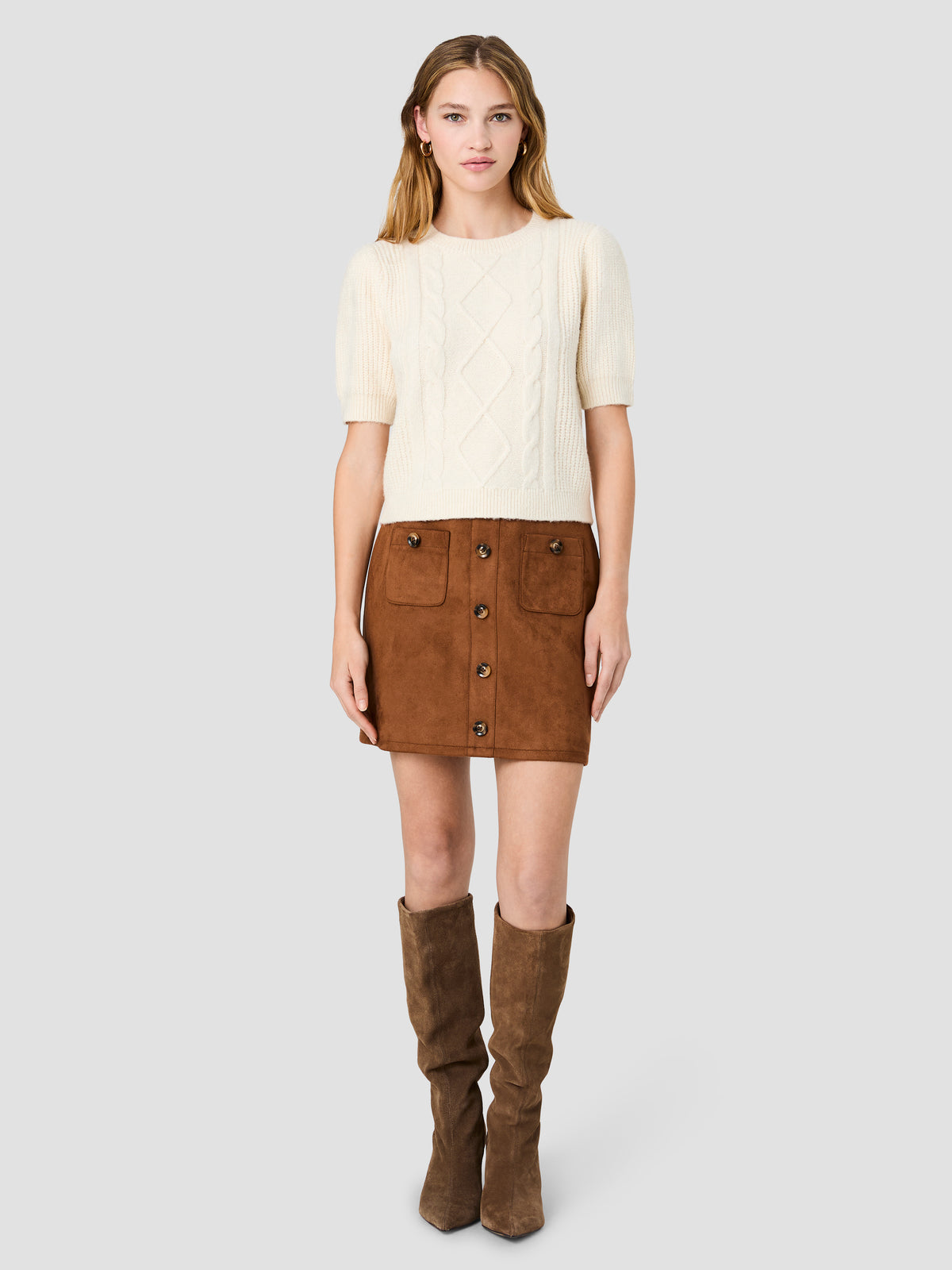 WESLEY KNIT PUFF SLEEVE CABLE TOP VIEW 6 | New Arrivals WESLEY KNIT PUFF SLEEVE CABLE TOP VIEW 6 | New Arrivals