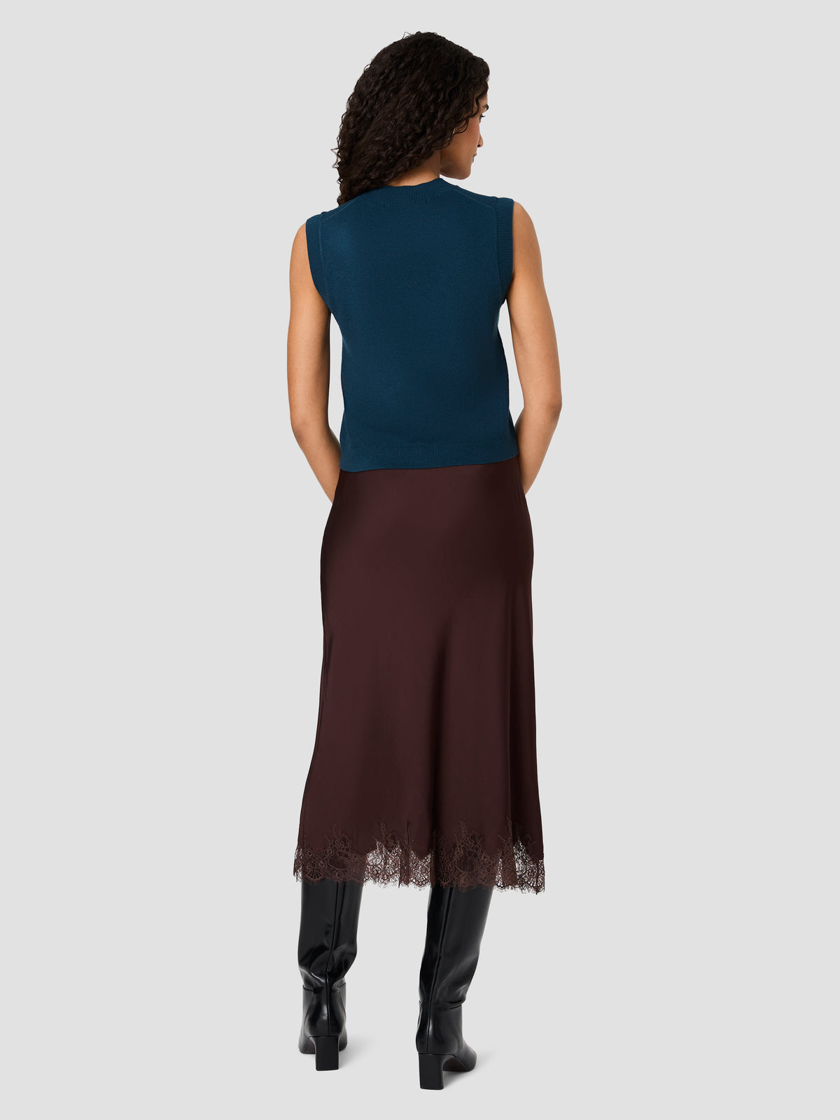 BABYSOFT VERTICAL TICK CREW NECK SLEEVELESS TOP VIEW 5 BABYSOFT VERTICAL TICK CREW NECK SLEEVELESS TOP VIEW 5