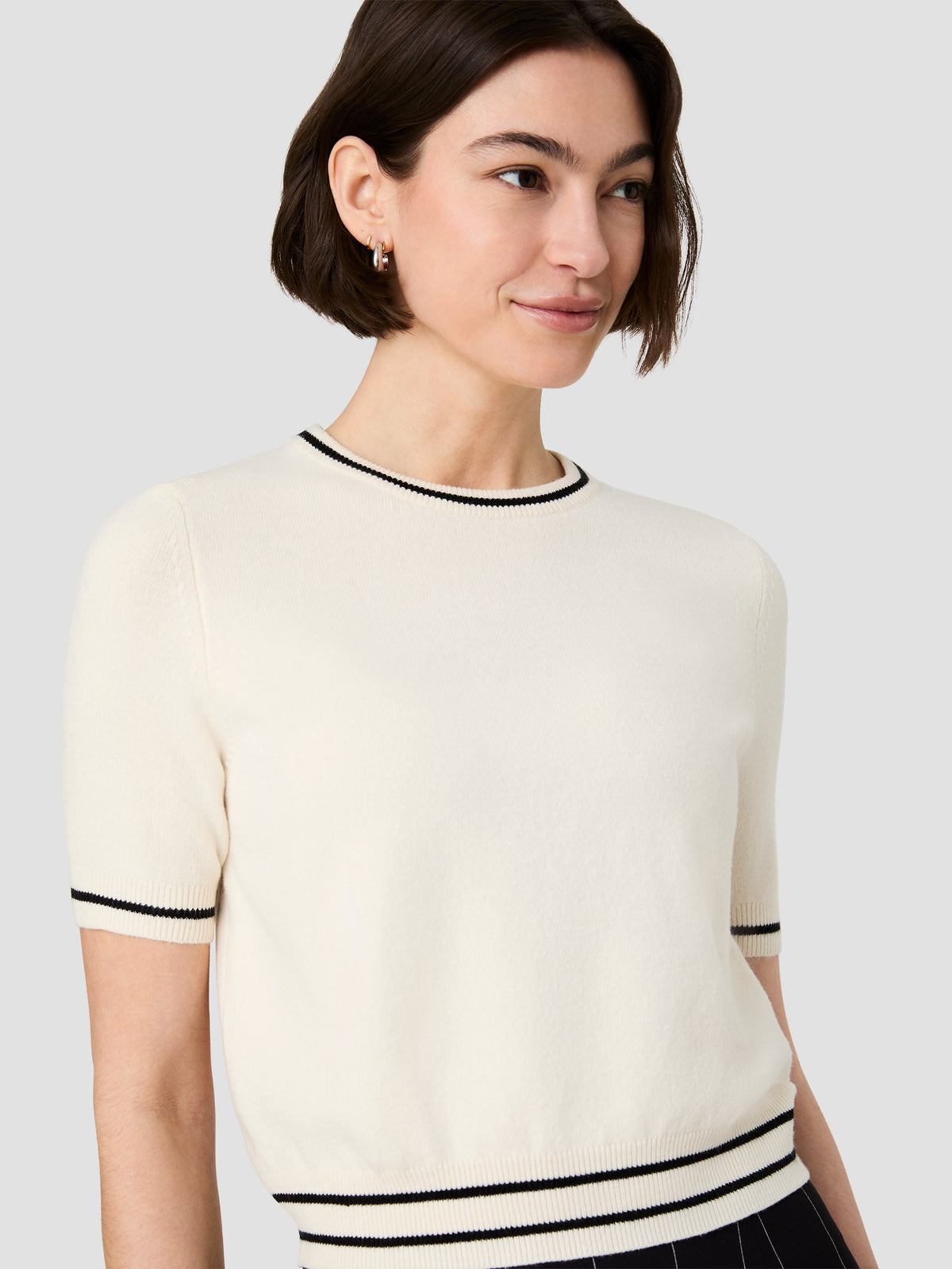 BABYSOFT SHORT SLEEVE RIB STRIPE TOP VIEW 4 BABYSOFT SHORT SLEEVE RIB STRIPE TOP VIEW 4