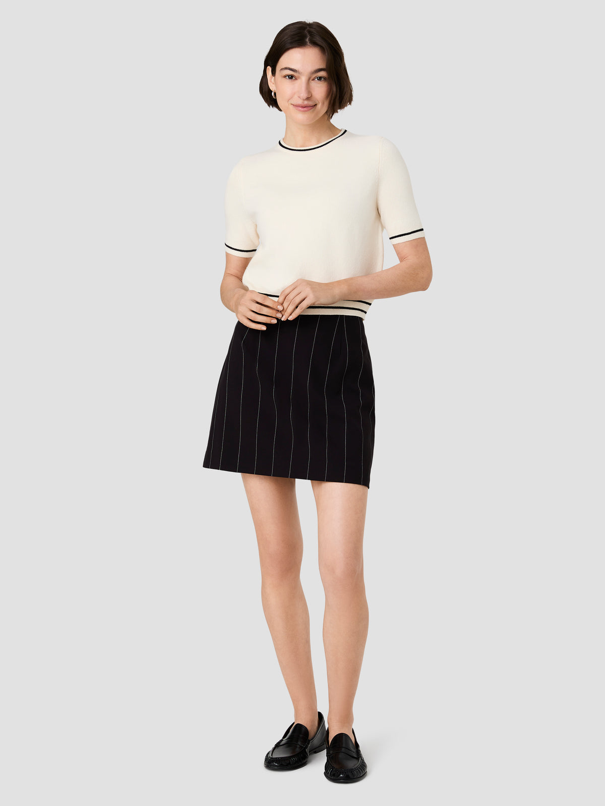 BABYSOFT SHORT SLEEVE RIB STRIPE TOP VIEW 6 BABYSOFT SHORT SLEEVE RIB STRIPE TOP VIEW 6