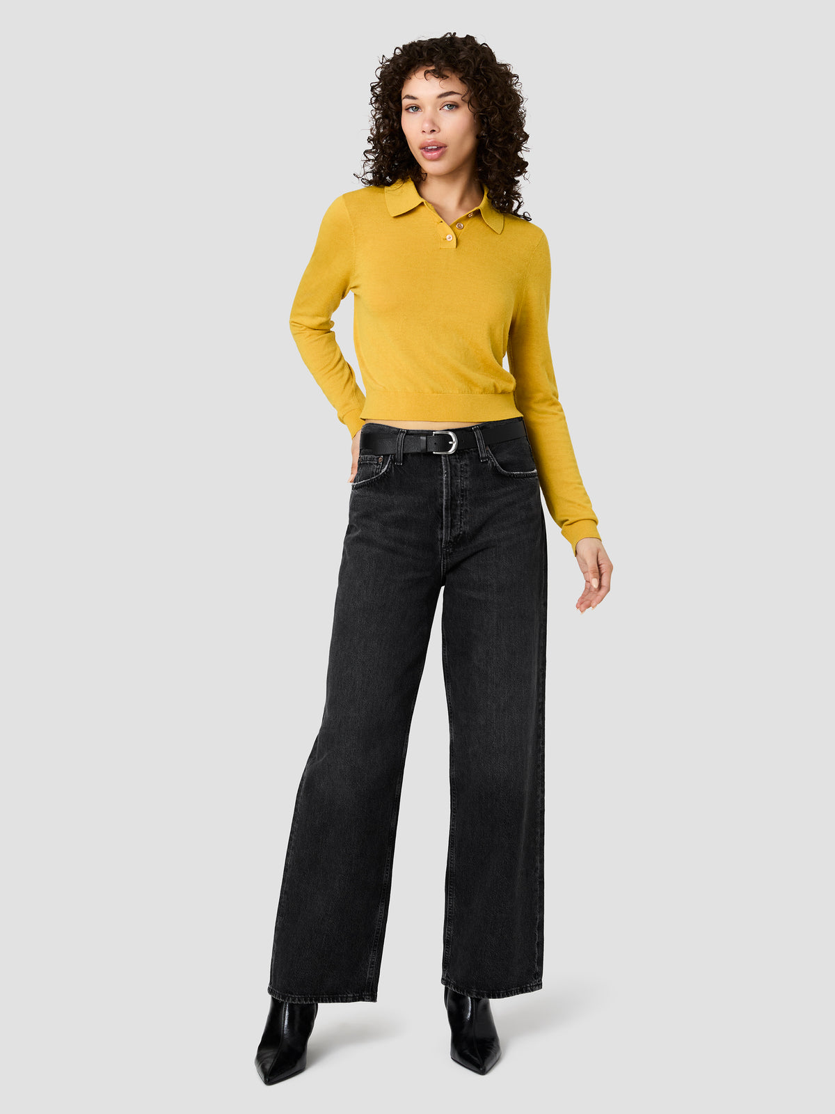 NOLA FINE KNIT LONG SLEEVE POLO TOP VIEW 6 | New Arrivals NOLA FINE KNIT LONG SLEEVE POLO TOP VIEW 6 | New Arrivals