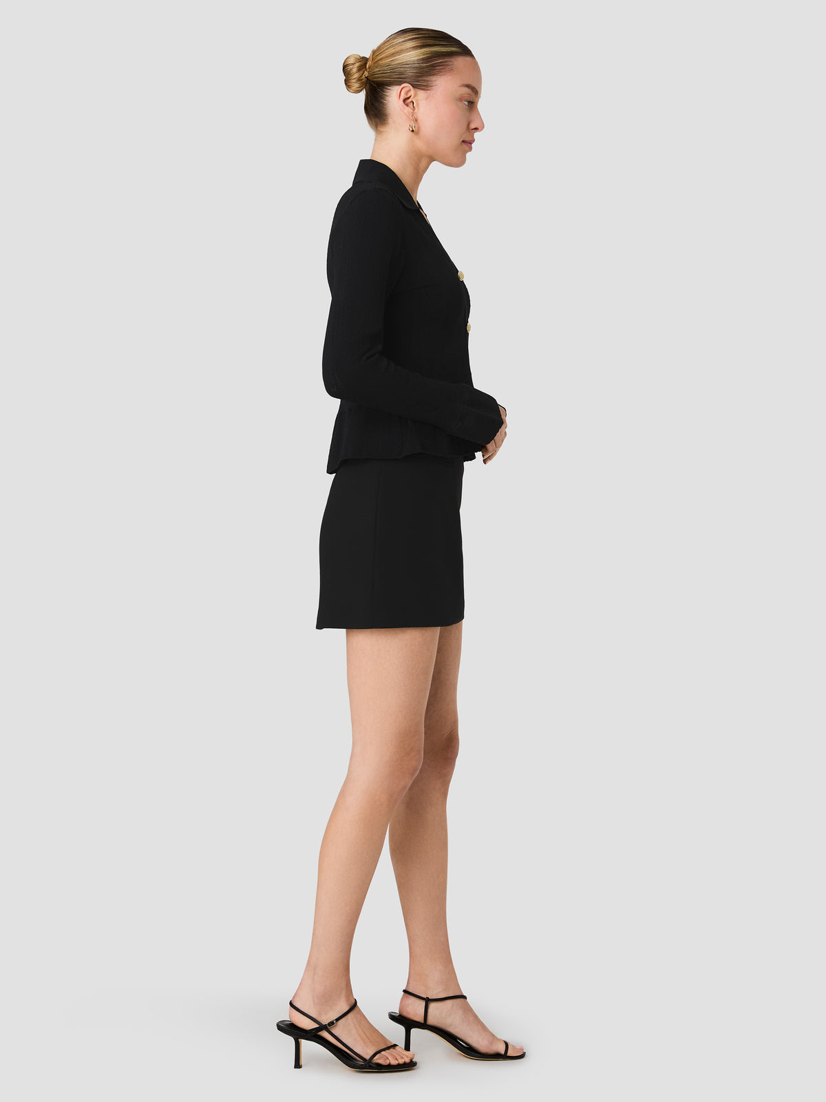 CRINKLE KNIT POINTELLE PEPLUM TOP VIEW 5 | The Essentials Edit CRINKLE KNIT POINTELLE PEPLUM TOP VIEW 5 | The Essentials Edit