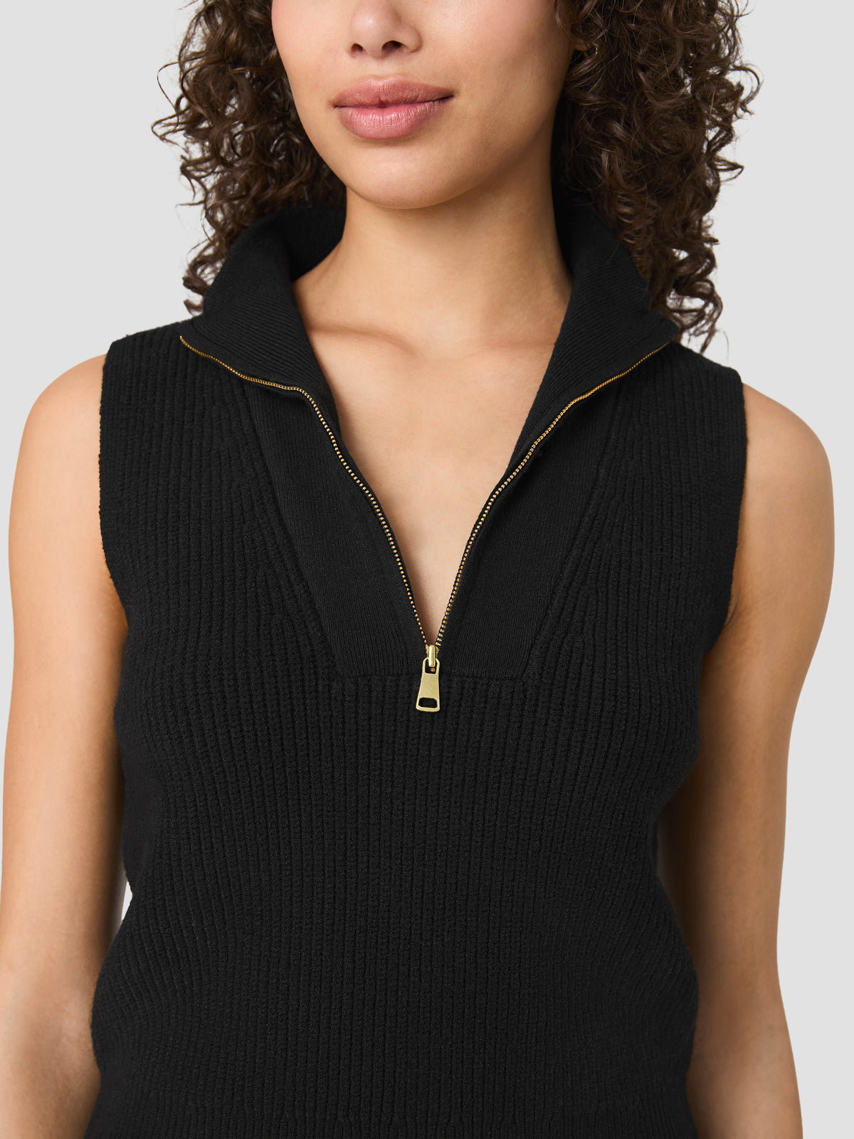 MARLEY KNIT HALF ZIP SWEATER VEST VIEW 3 | New Arrivals MARLEY KNIT HALF ZIP SWEATER VEST VIEW 3 | New Arrivals