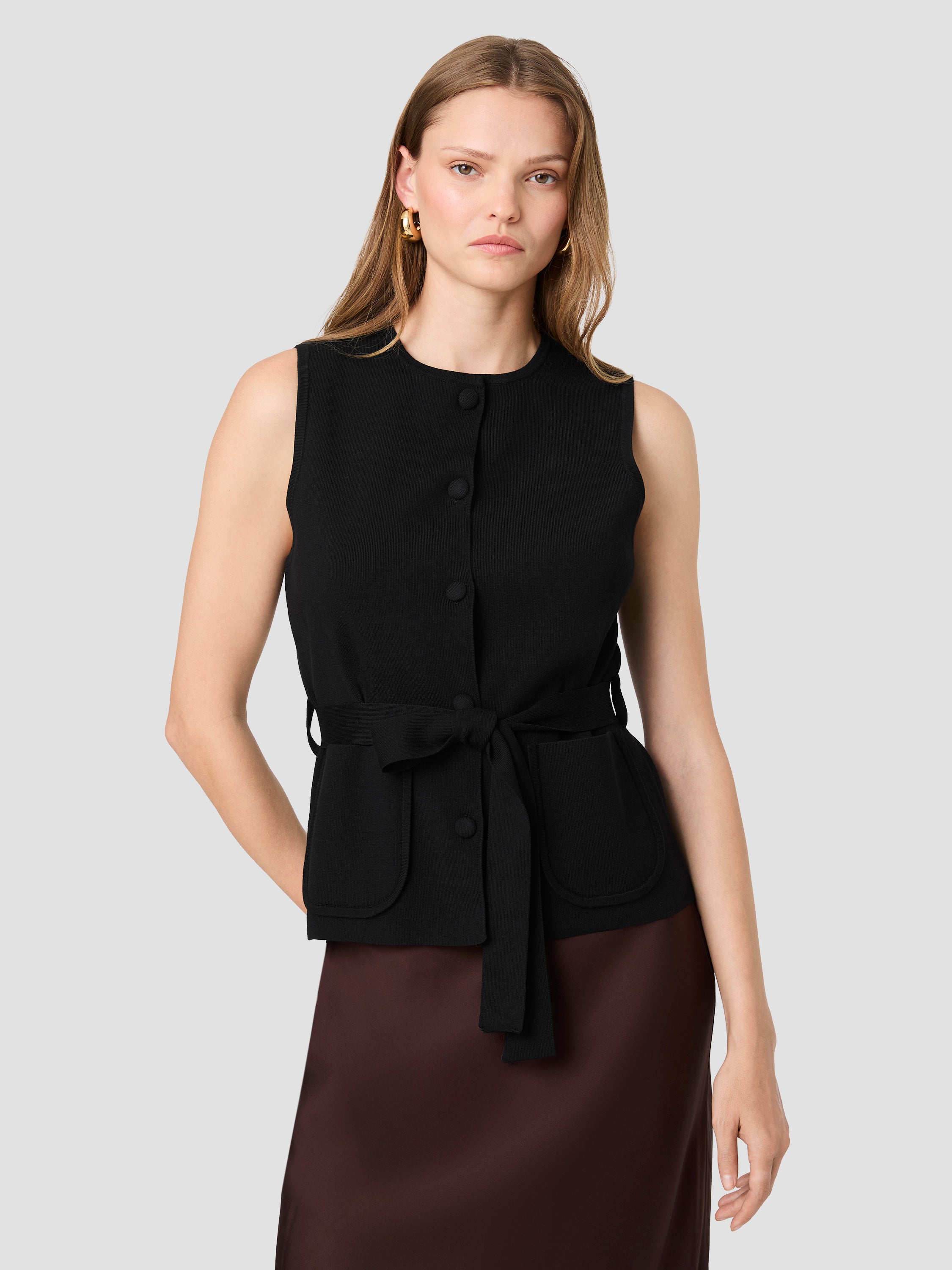 MAXIME KNIT SLEEVELESS WRAP TOP View 2 | Products MAXIME KNIT SLEEVELESS WRAP TOP View 2 | Products