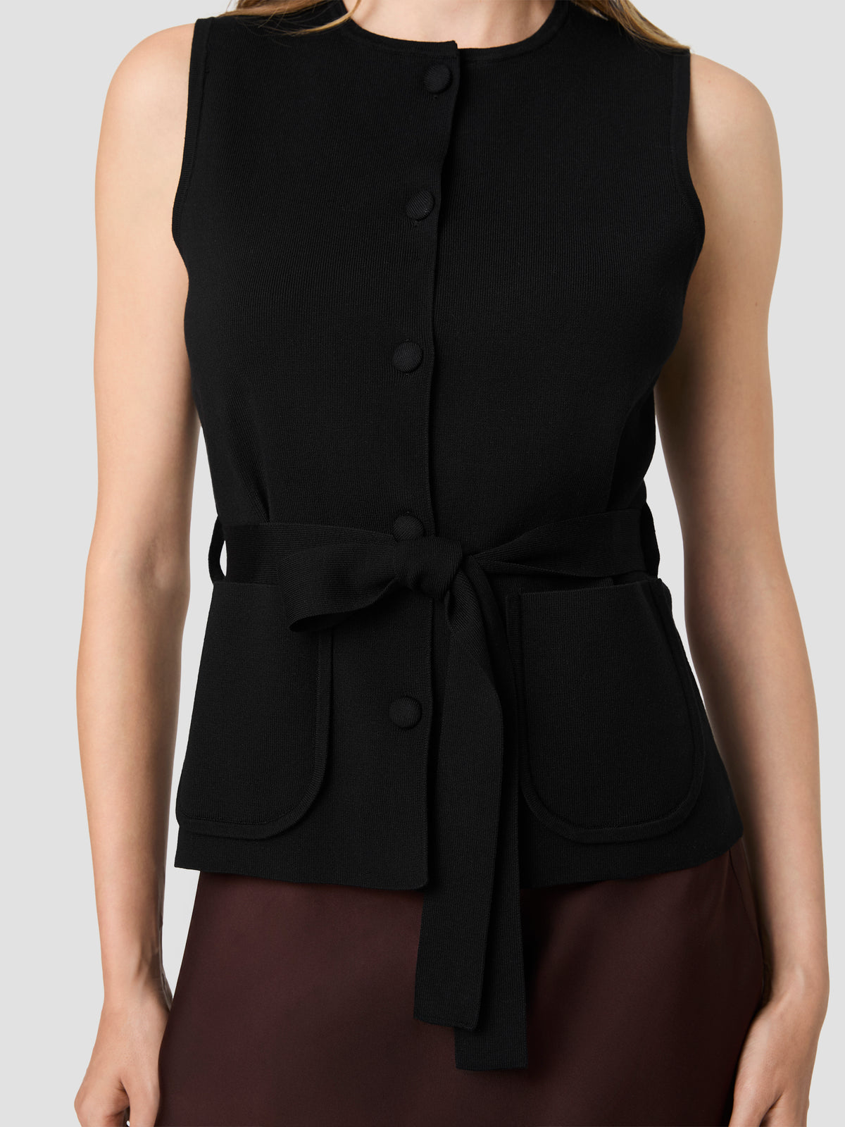MAXIME KNIT SLEEVELESS WRAP TOP VIEW 3 | New Arrivals MAXIME KNIT SLEEVELESS WRAP TOP VIEW 3 | New Arrivals