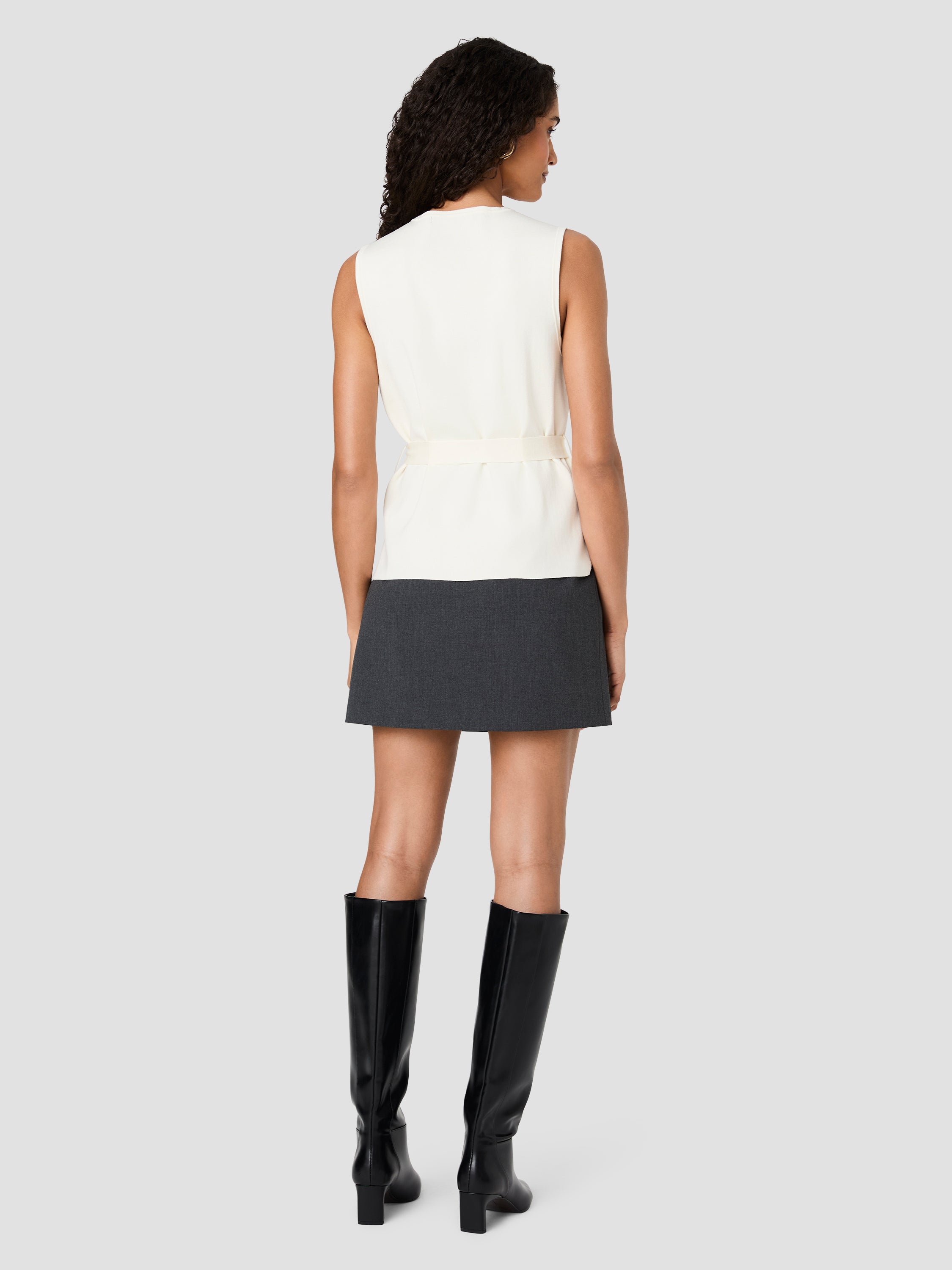 MAXIME KNIT SLEEVELESS WRAP TOP VIEW 4 MAXIME KNIT SLEEVELESS WRAP TOP VIEW 4