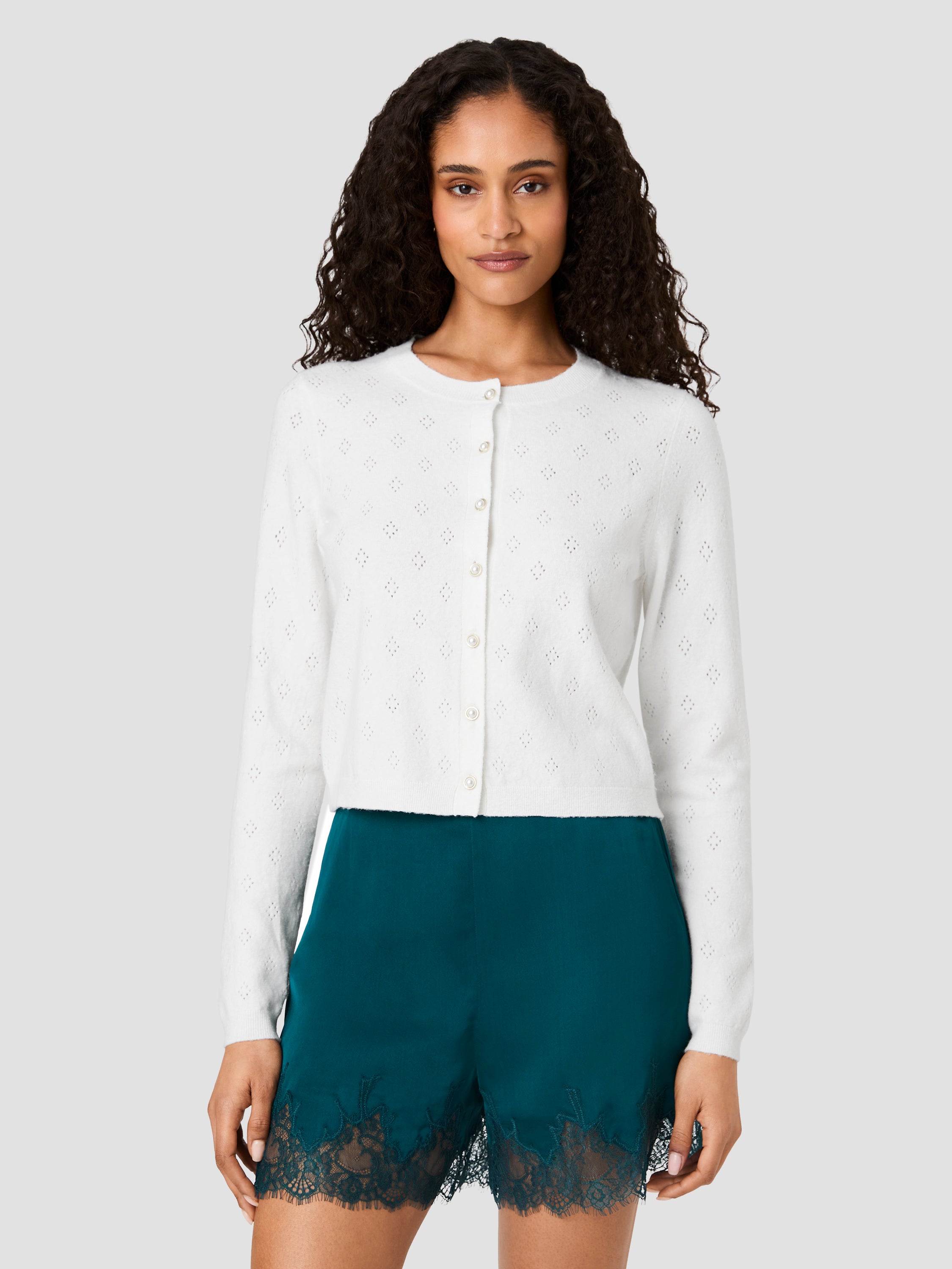 DAKOTA KNIT POINTELLE CARDIGAN View 2 | Sweaters & Knits DAKOTA KNIT POINTELLE CARDIGAN View 2 | Sweaters & Knits