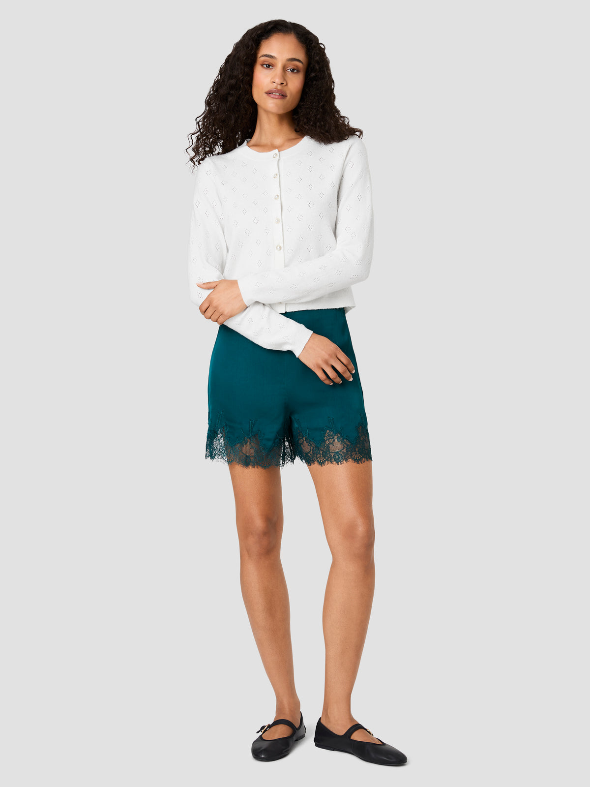 DAKOTA KNIT POINTELLE CARDIGAN VIEW 6 DAKOTA KNIT POINTELLE CARDIGAN VIEW 6