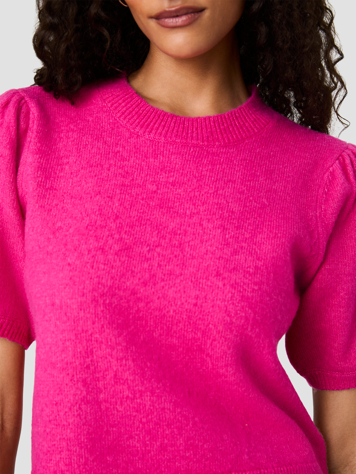 YULIA KNIT PUFF SLEEVE TOP VIEW 3 YULIA KNIT PUFF SLEEVE TOP VIEW 3