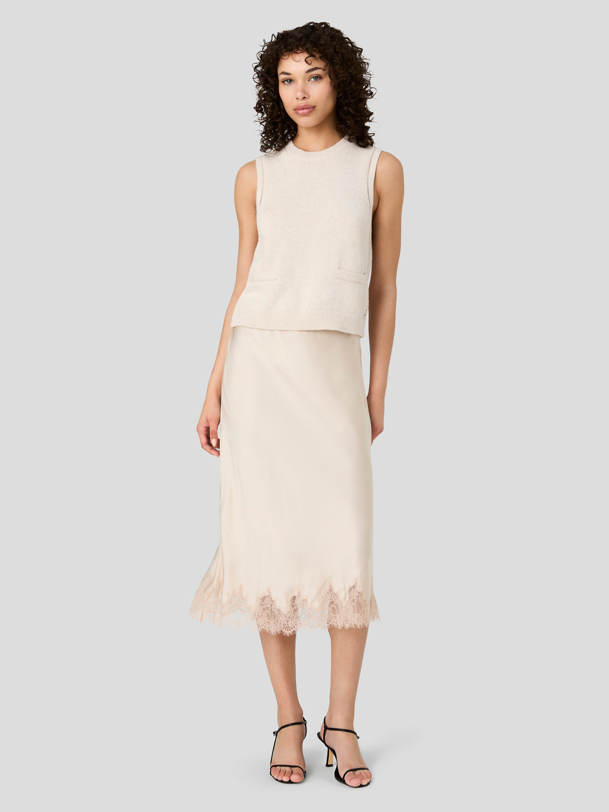 MOZART SLEEVELESS POINTELLE BORDER TOP VIEW 6 MOZART SLEEVELESS POINTELLE BORDER TOP VIEW 6