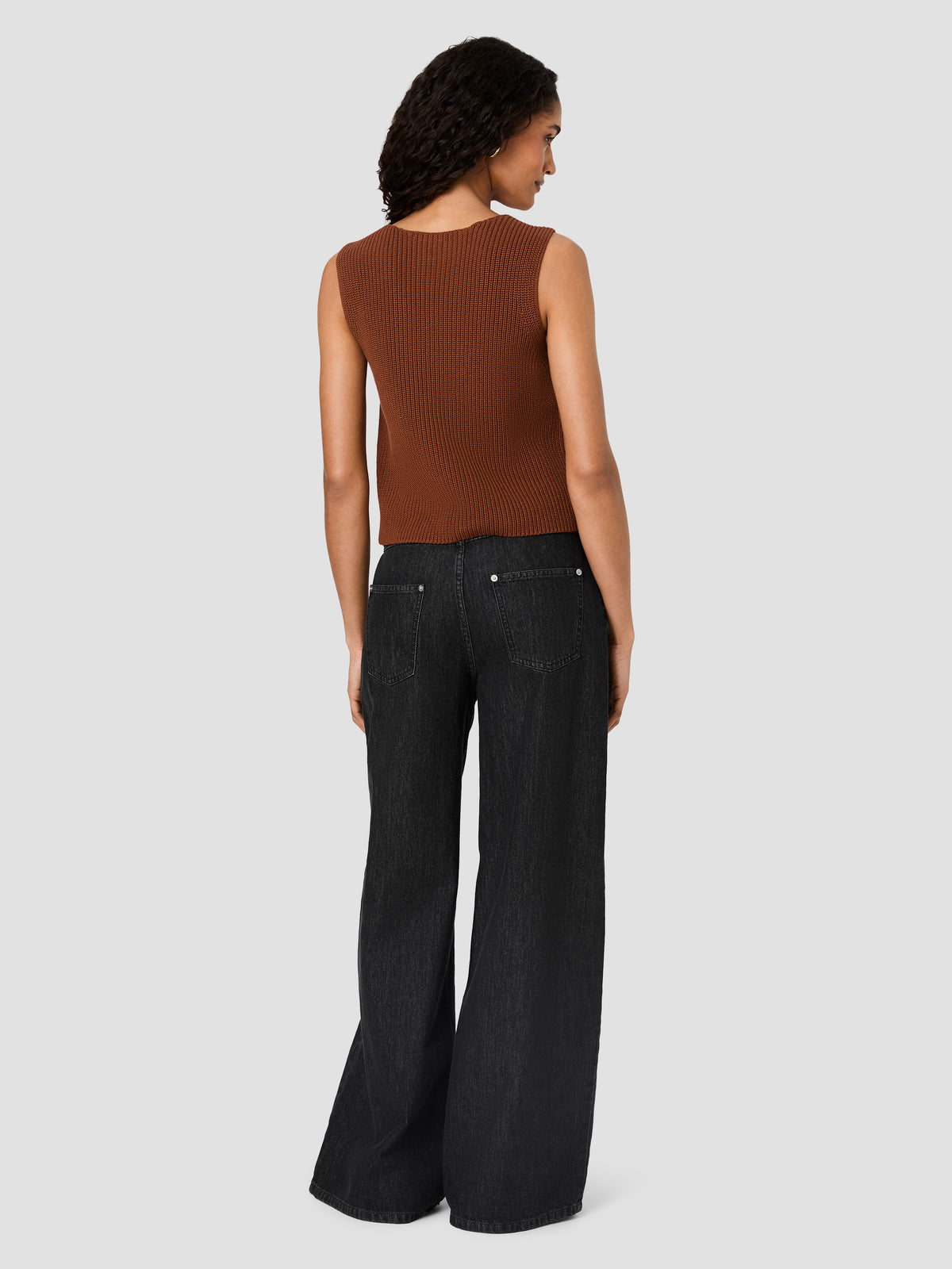 MOZART V-NECK RIB KNIT VEST VIEW 4 MOZART V-NECK RIB KNIT VEST VIEW 4