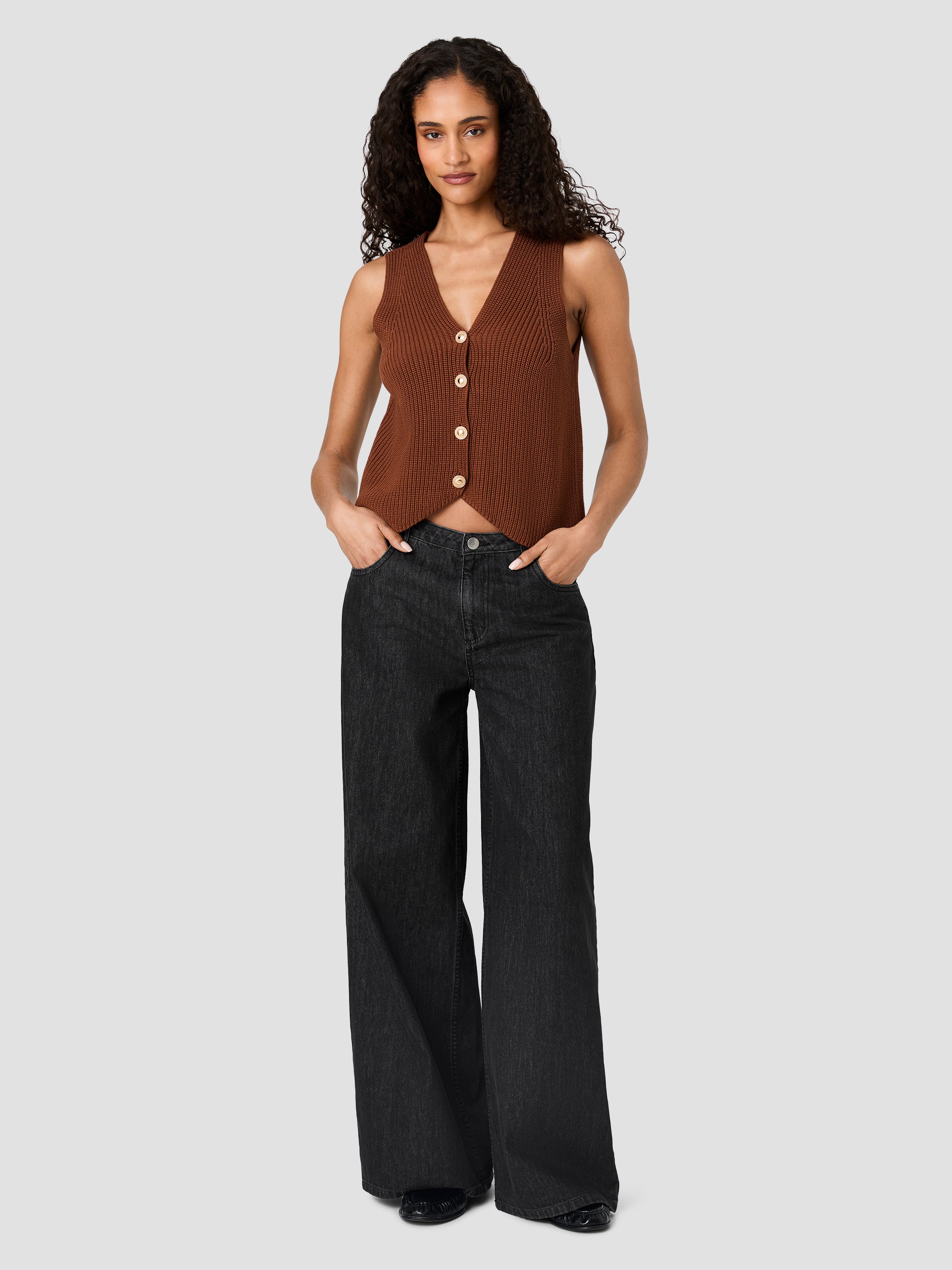 MOZART V-NECK RIB KNIT VEST VIEW 6 MOZART V-NECK RIB KNIT VEST VIEW 6