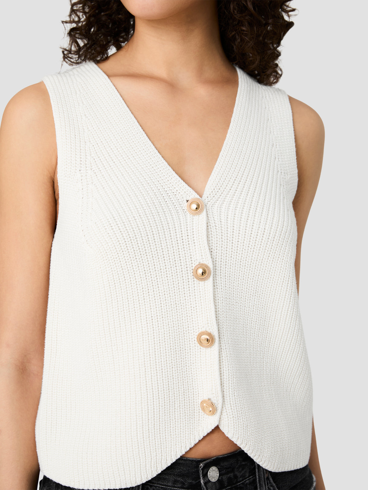 MOZART V-NECK RIB KNIT VEST VIEW 3 | New Arrivals MOZART V-NECK RIB KNIT VEST VIEW 3 | New Arrivals
