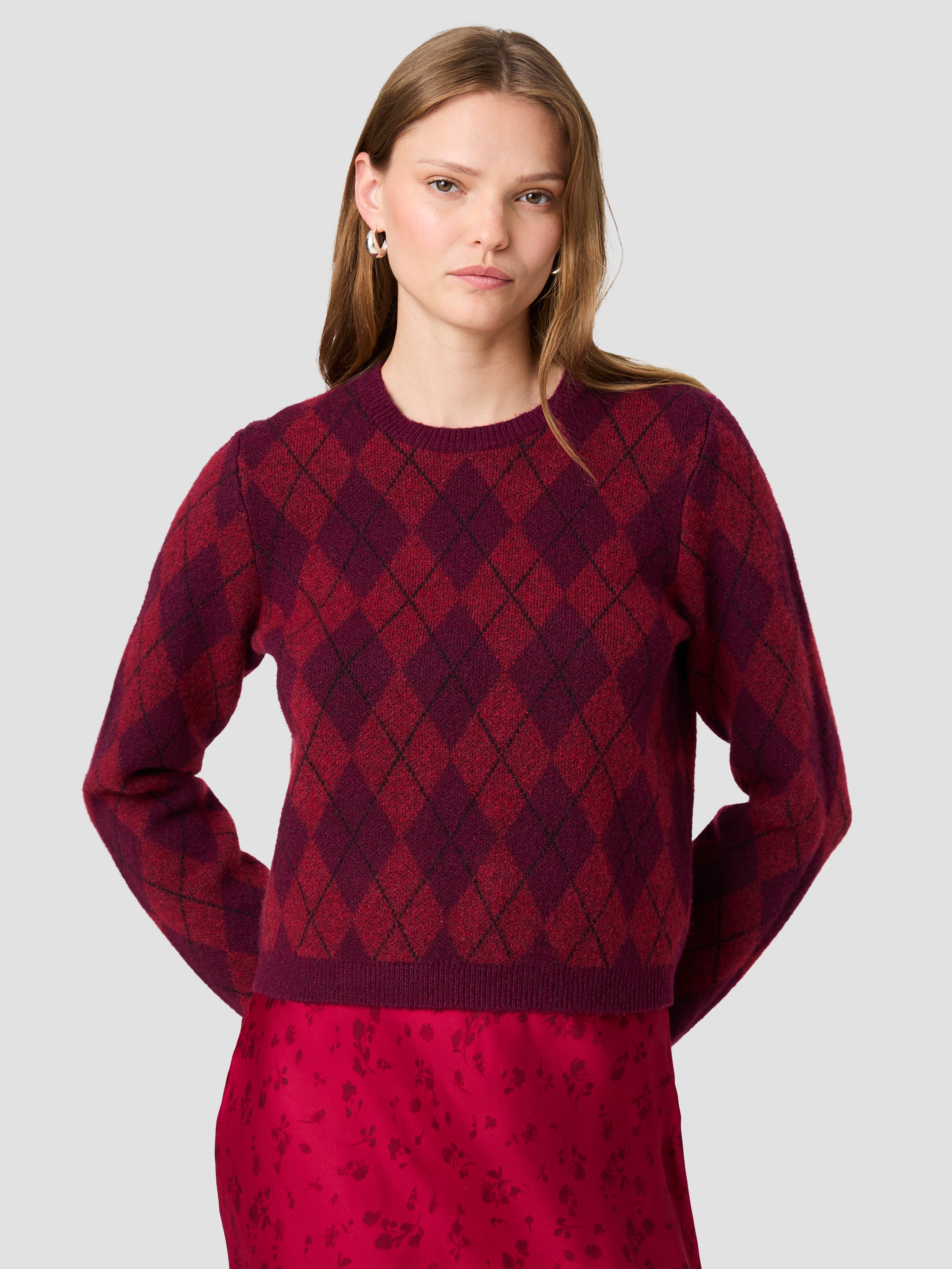 KODA KNIT ARGYLE JACQUARD PULLOVER View 2 | Women's Shop All KODA KNIT ARGYLE JACQUARD PULLOVER View 2 | Women's Shop All